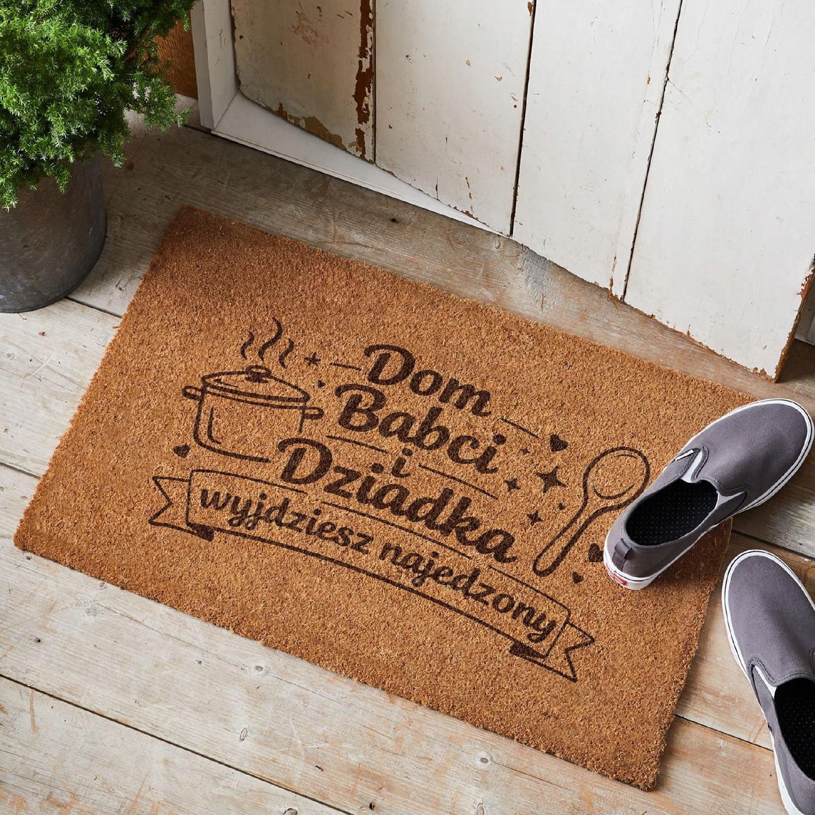 Wycieraczka Dzień Babci Dziadka Na Prezent pod drzwi kokosowa 60×40
