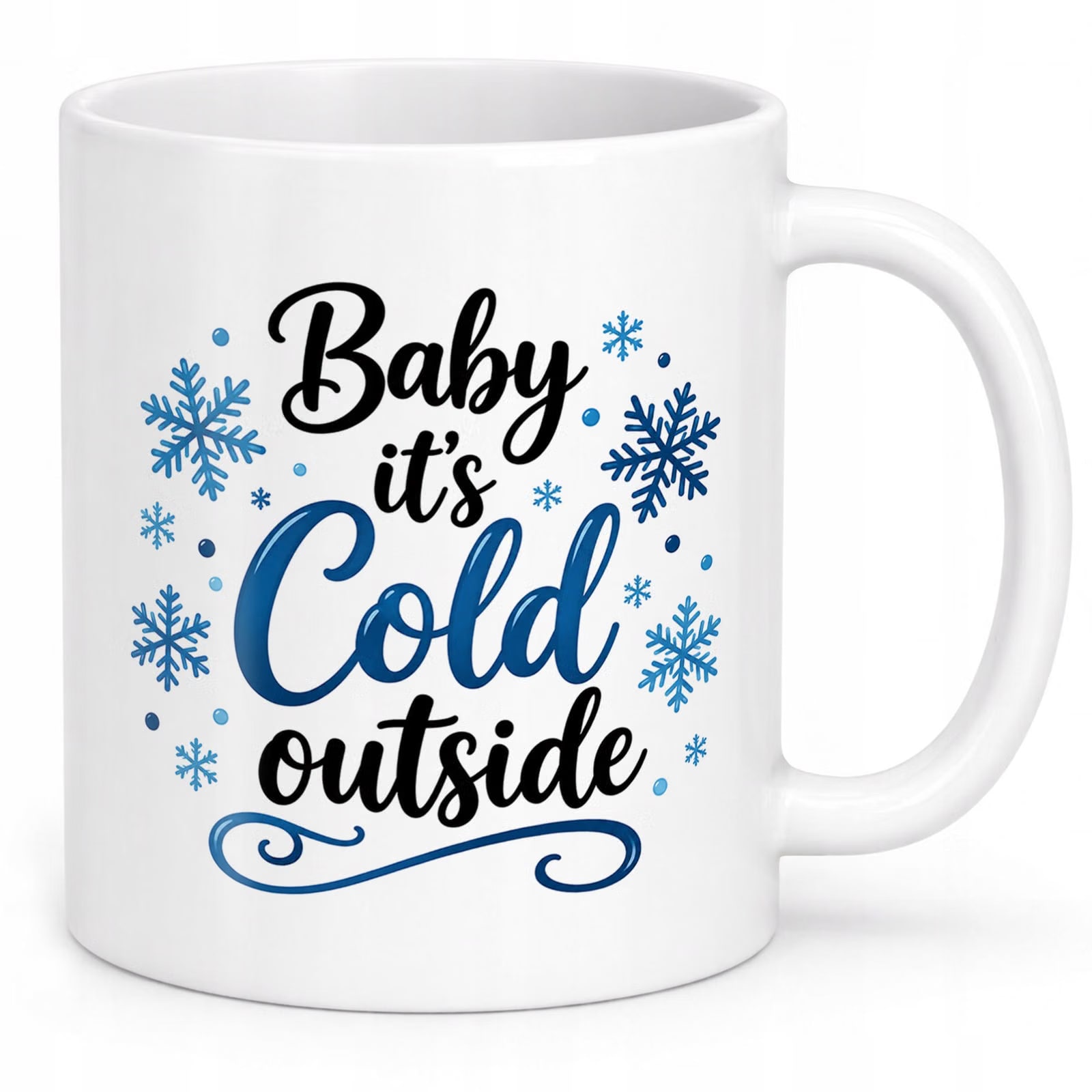 Kubek Biały Boże Narodzenie Mikołajki Baby Its Cold Outside Prezent