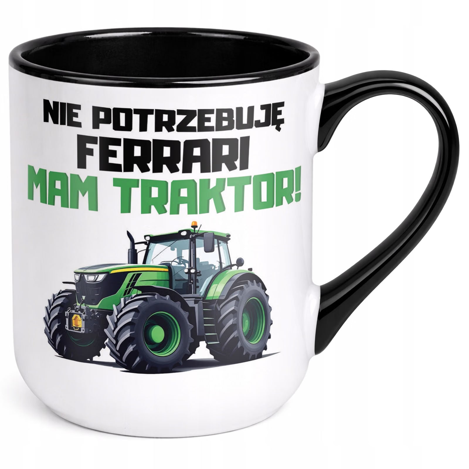 Kubek z nadrukiem Premium Czarny Dla Rolnika Gospodarza Upominek Prezent