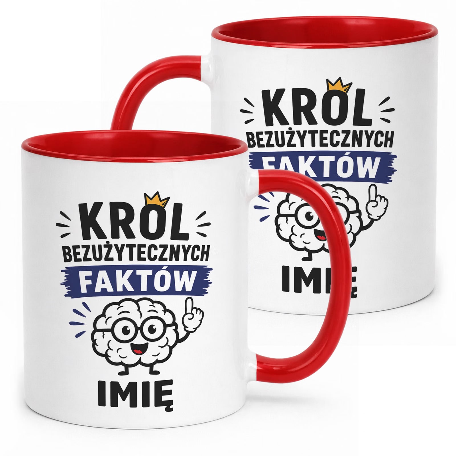 Czerwony Kubek personalizowany z nadrukiem Dzień Chłopaka Mężczyzny Prezent