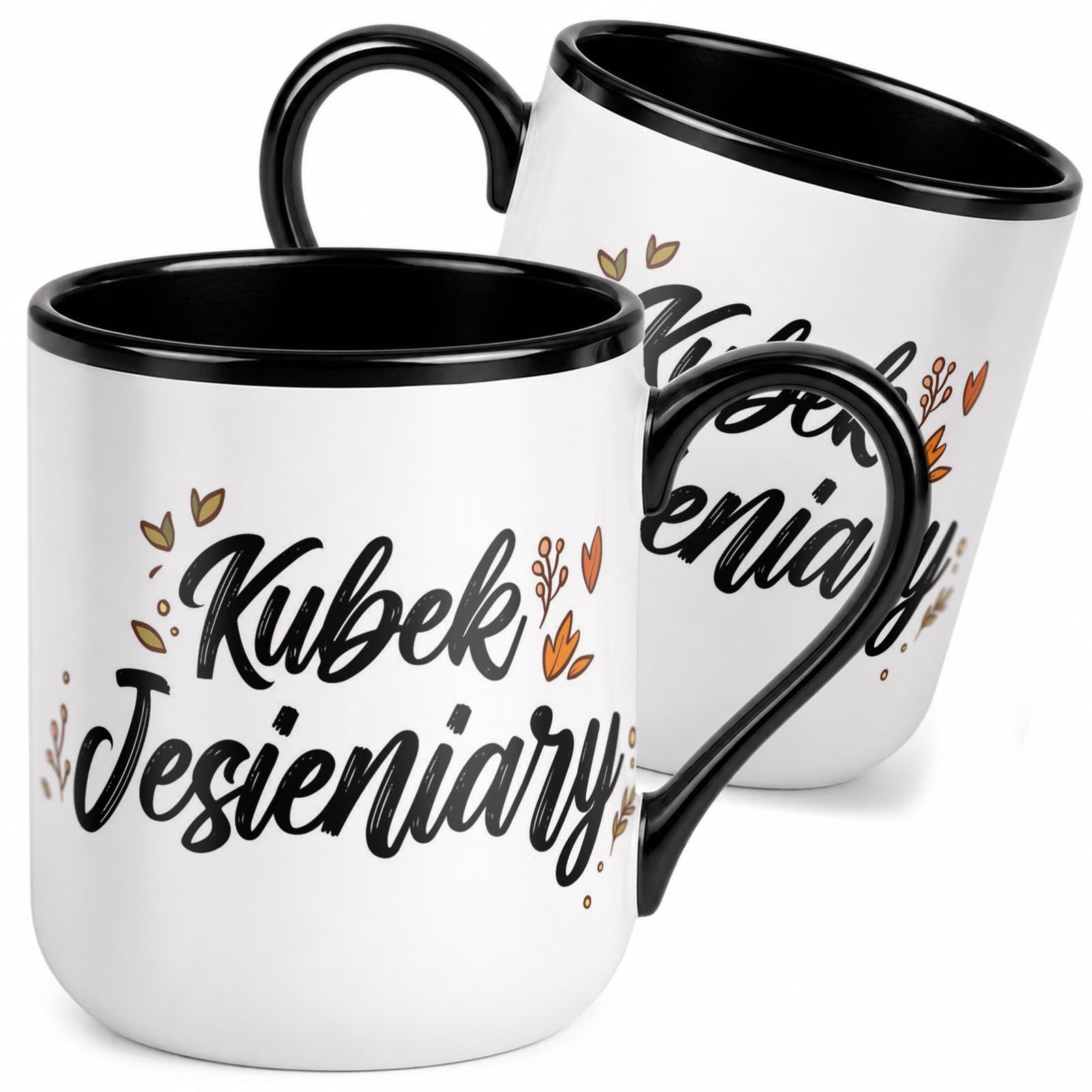 Kubek z nadrukiem Premium Czarny Jesień Halloween Upominek Prezent
