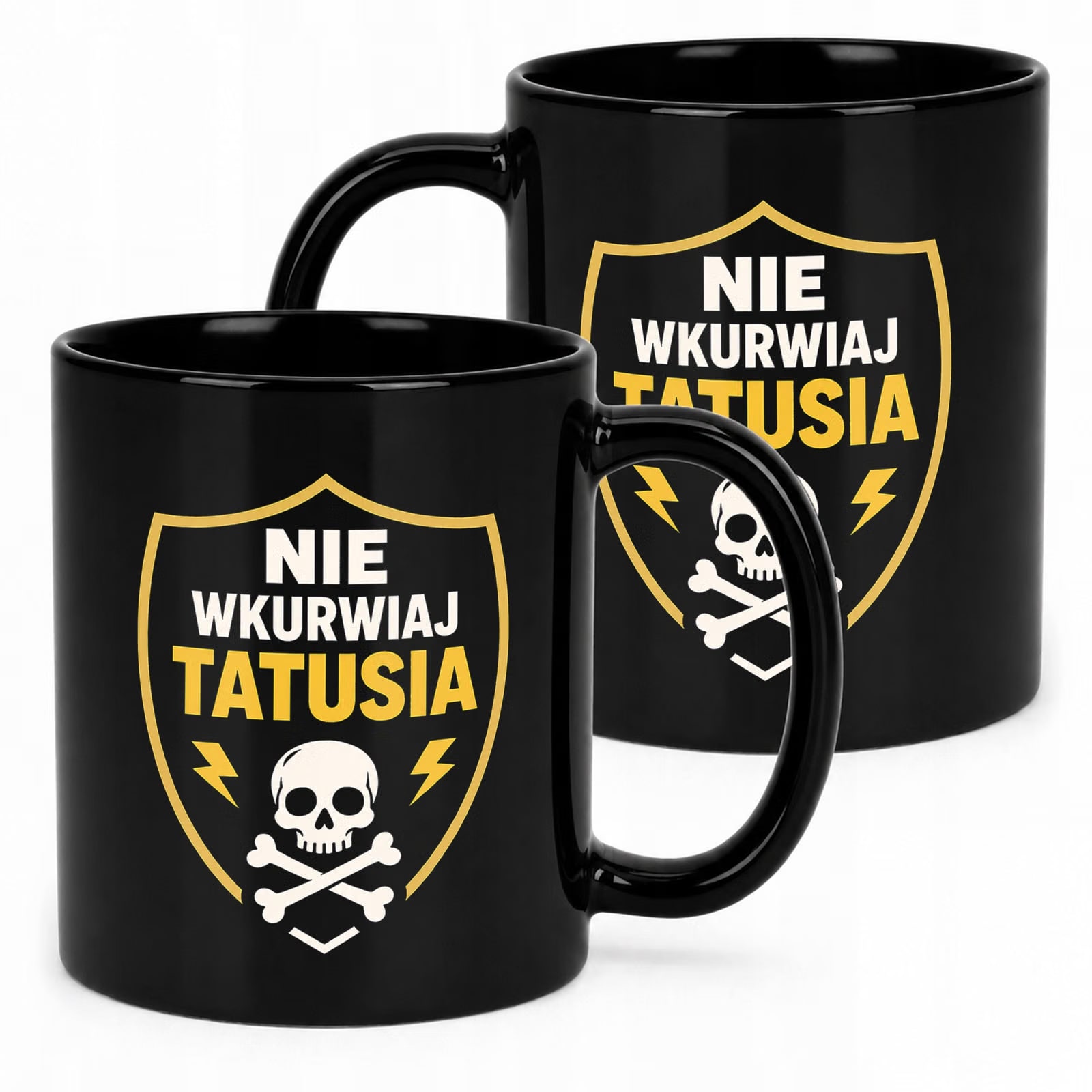 Kubek czarny dla taty prezent na Dzień Ojca praktyczny upominek dla taty