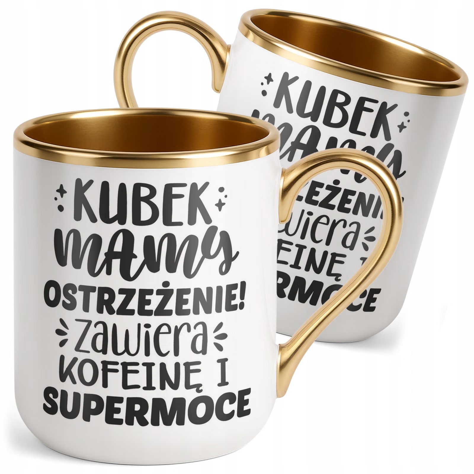 Kubek Premium Złoty Dzień Matki Dla Mamy Prezent Kubek Mamy Ostrzeżenie