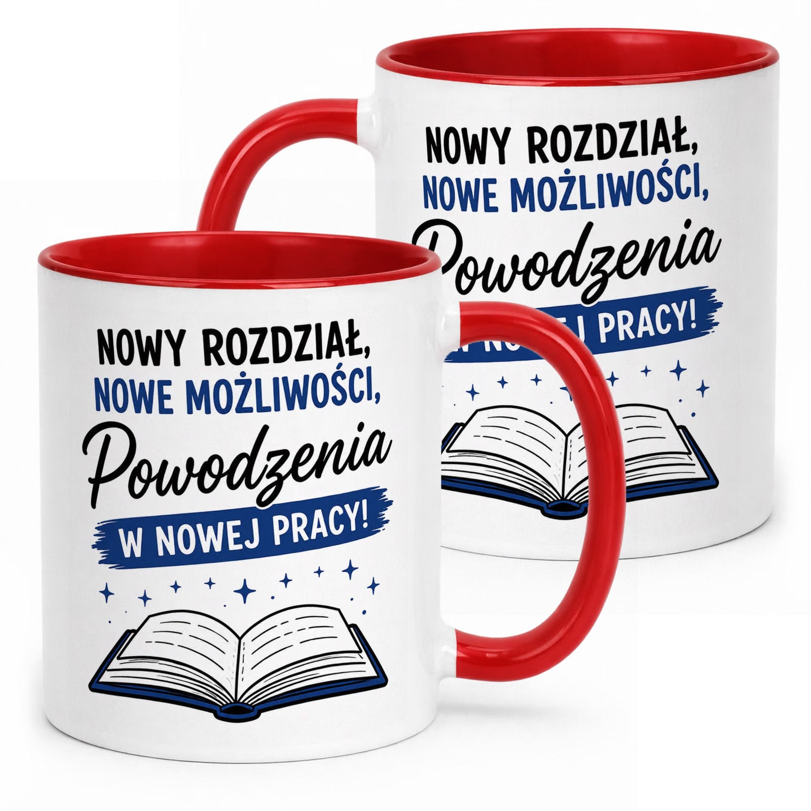 Kubek Czerwony z nadrukiem Pożegnanie Odejście z Pracy Upominek Prezent