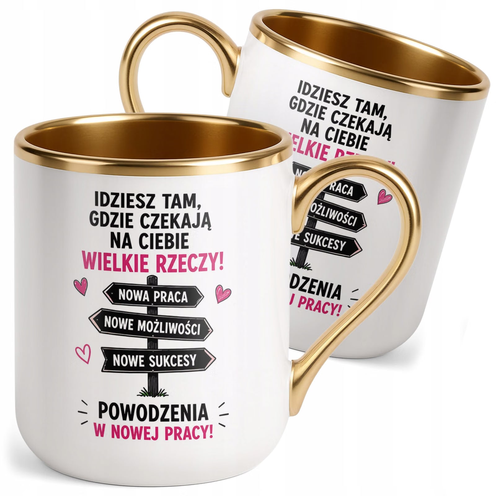 Kubek z nadrukiem Premium Złoty Pożegnanie Odejście z Pracy