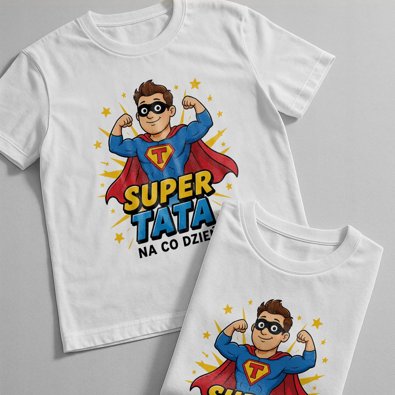 Koszulka biała męska upominek dla taty prezent na Dzień Ojca r. 3XL