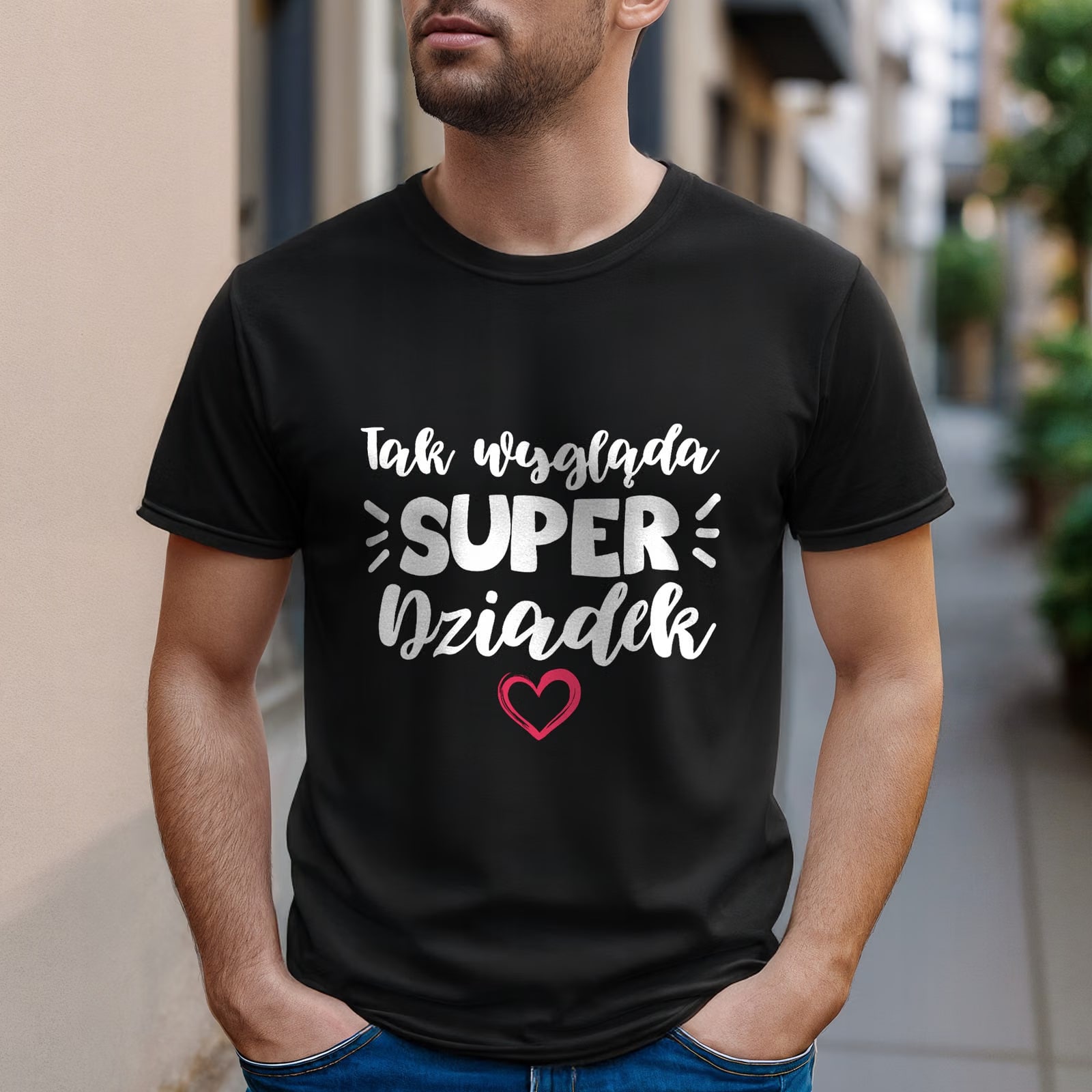 Koszulka czarna męska Dzień Dziadka Prezent Upominek r. 3XL