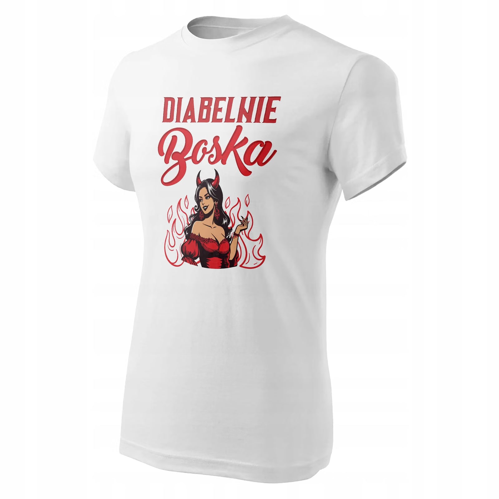 Koszulka Damska T-shirt Na Dzień Kobiet Prezent Diabelnie Boska