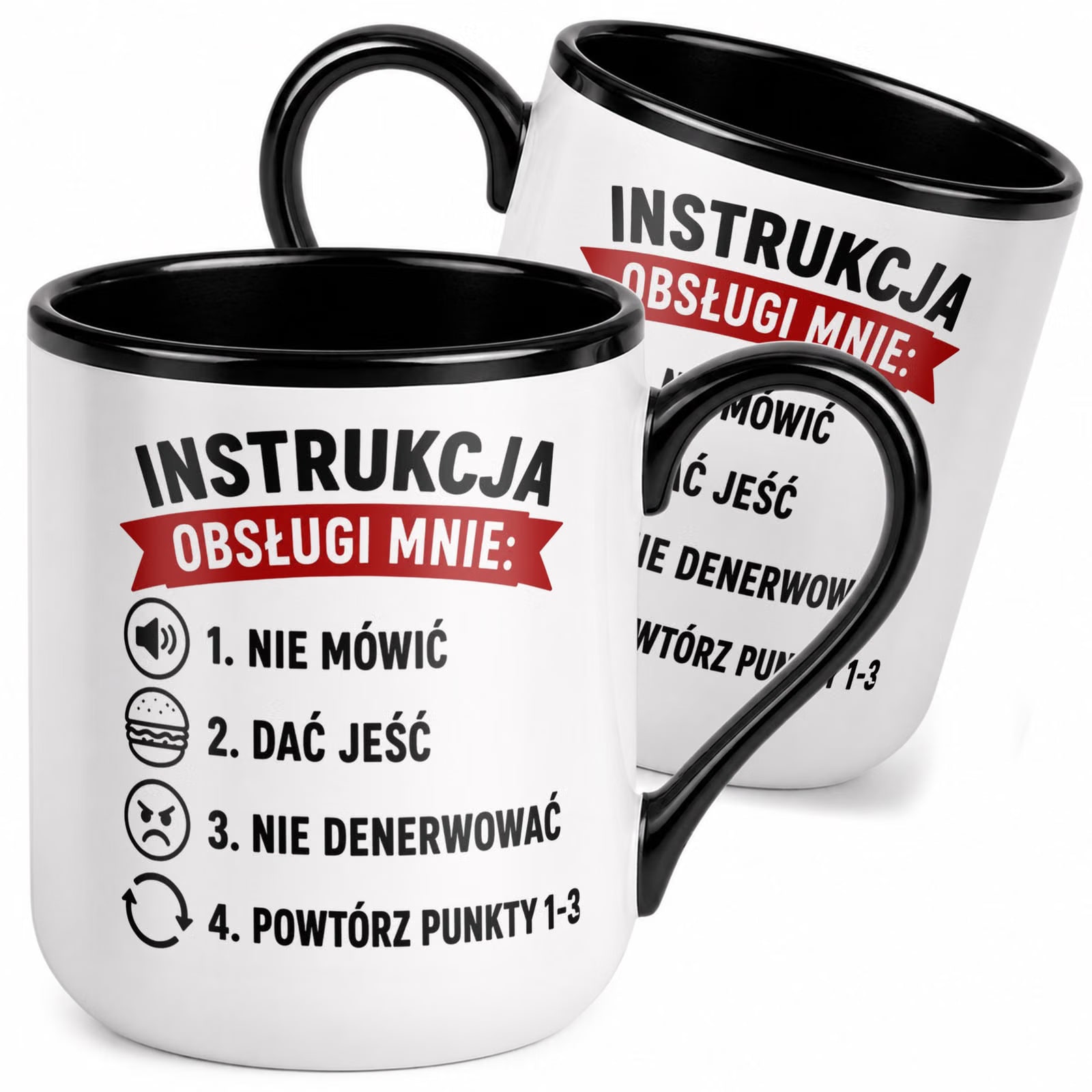 Kubek z nadrukiem Premium Czarny Dzień Chłopaka Dla Mężczyzny Prezent