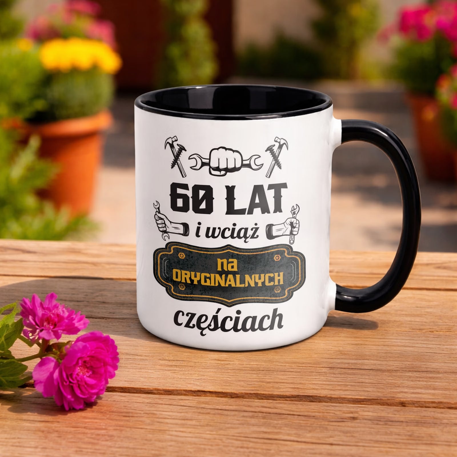 Kubek Czarny Na Oryginalnych Urodziny 60 Prezent Upominek