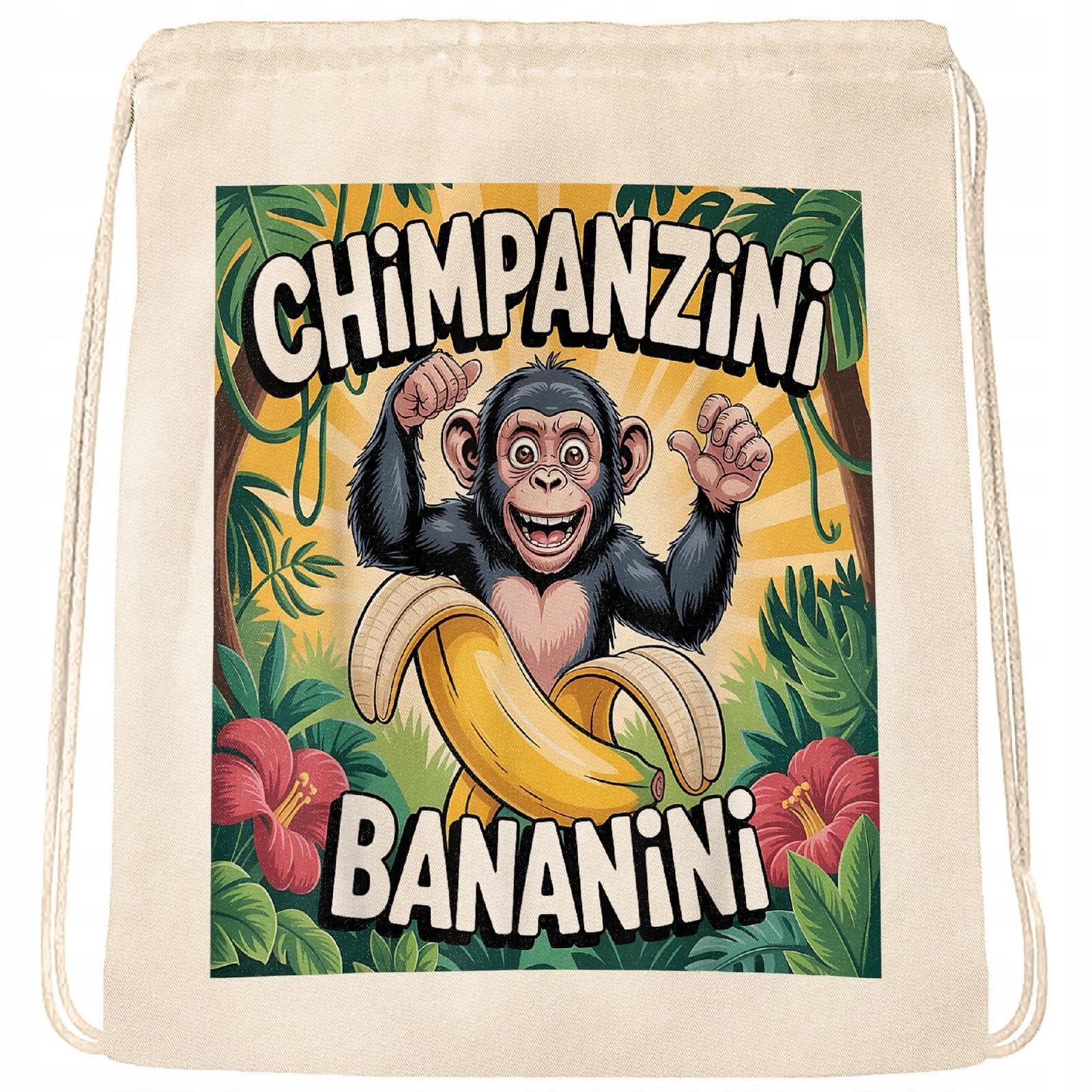 Plecak bawełniany Chimpanzini Bananini viral tiktok brainrot