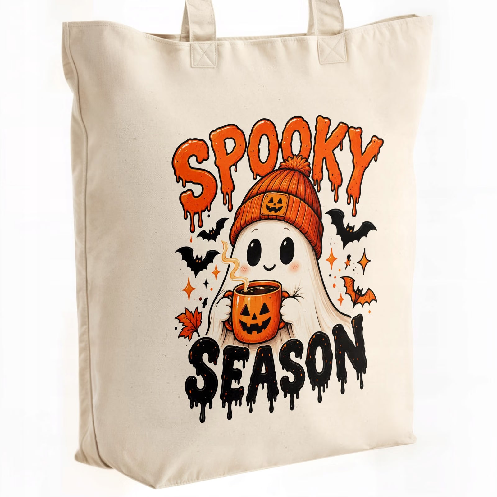 Torba shopper bawełniana premium halloween na zakupy z nadrukiem