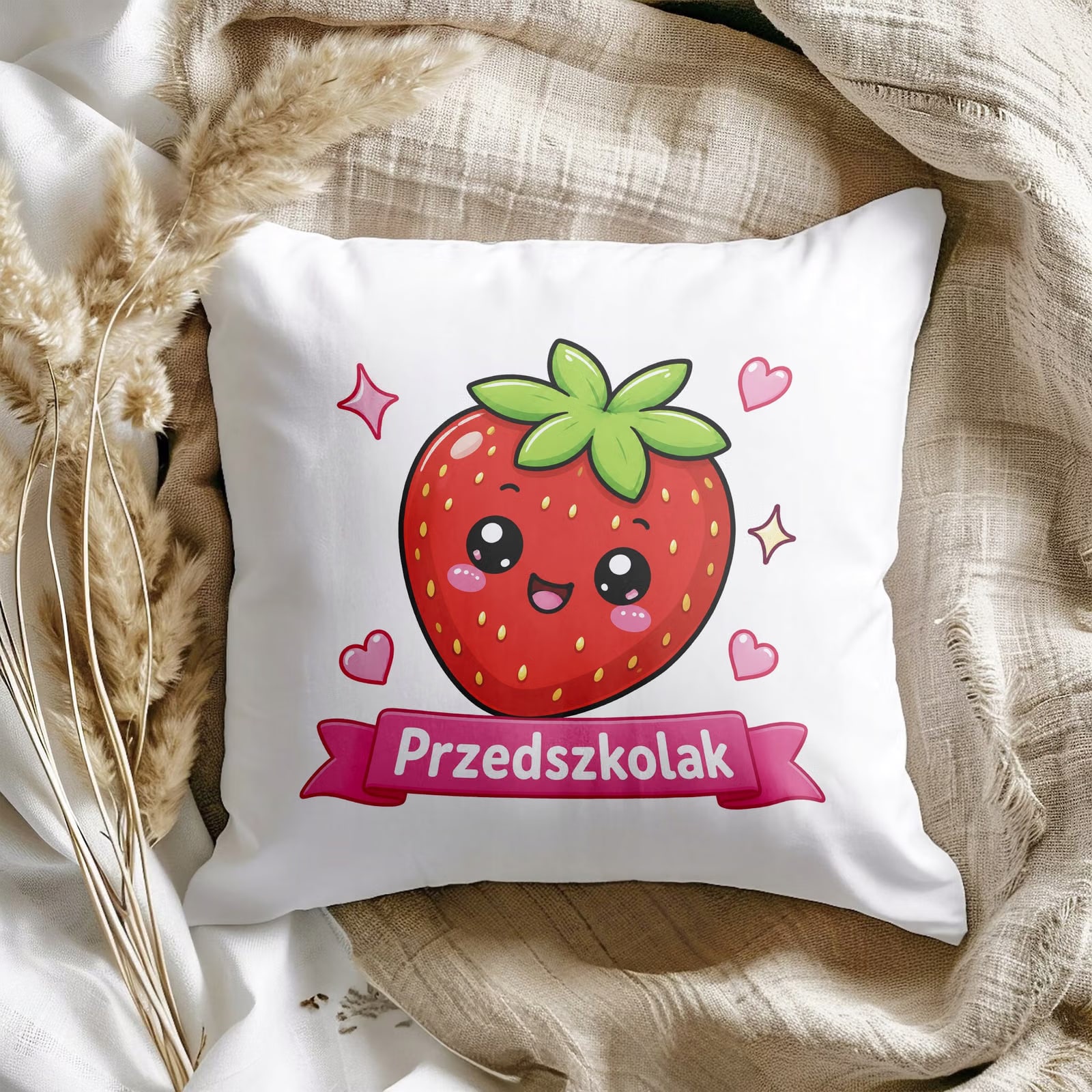 Poduszka Jasiek z nadrukiem 38x38cm Przedszkolak Dla Dzieci Prezent