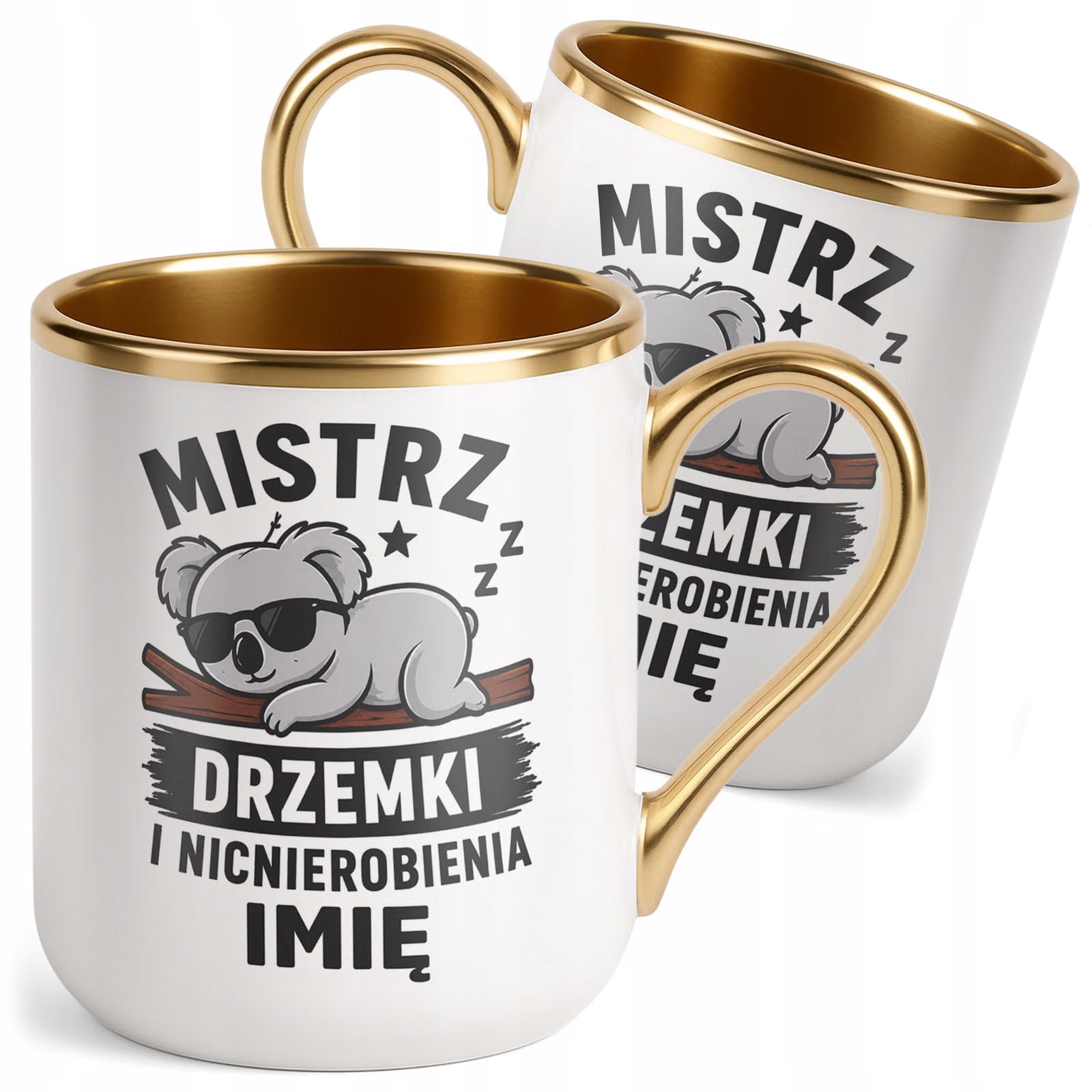 Kubek personalizowany z nadrukiem Premium Złoty Dzień Chłopaka