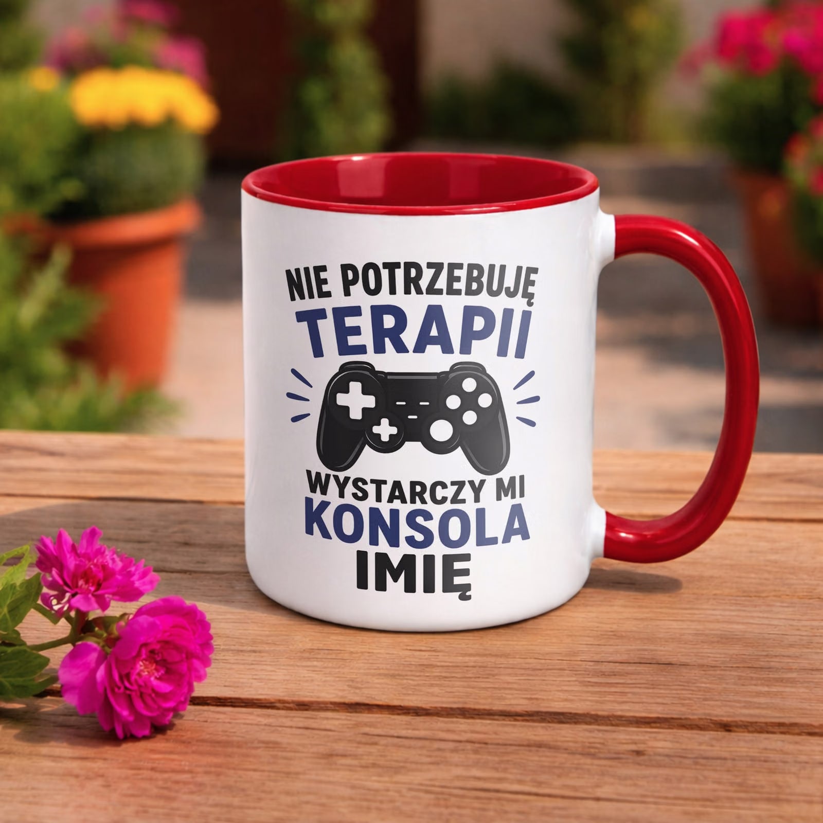 Czerwony Kubek personalizowany z nadrukiem Dzień Chłopaka Mężczyzny Prezent
