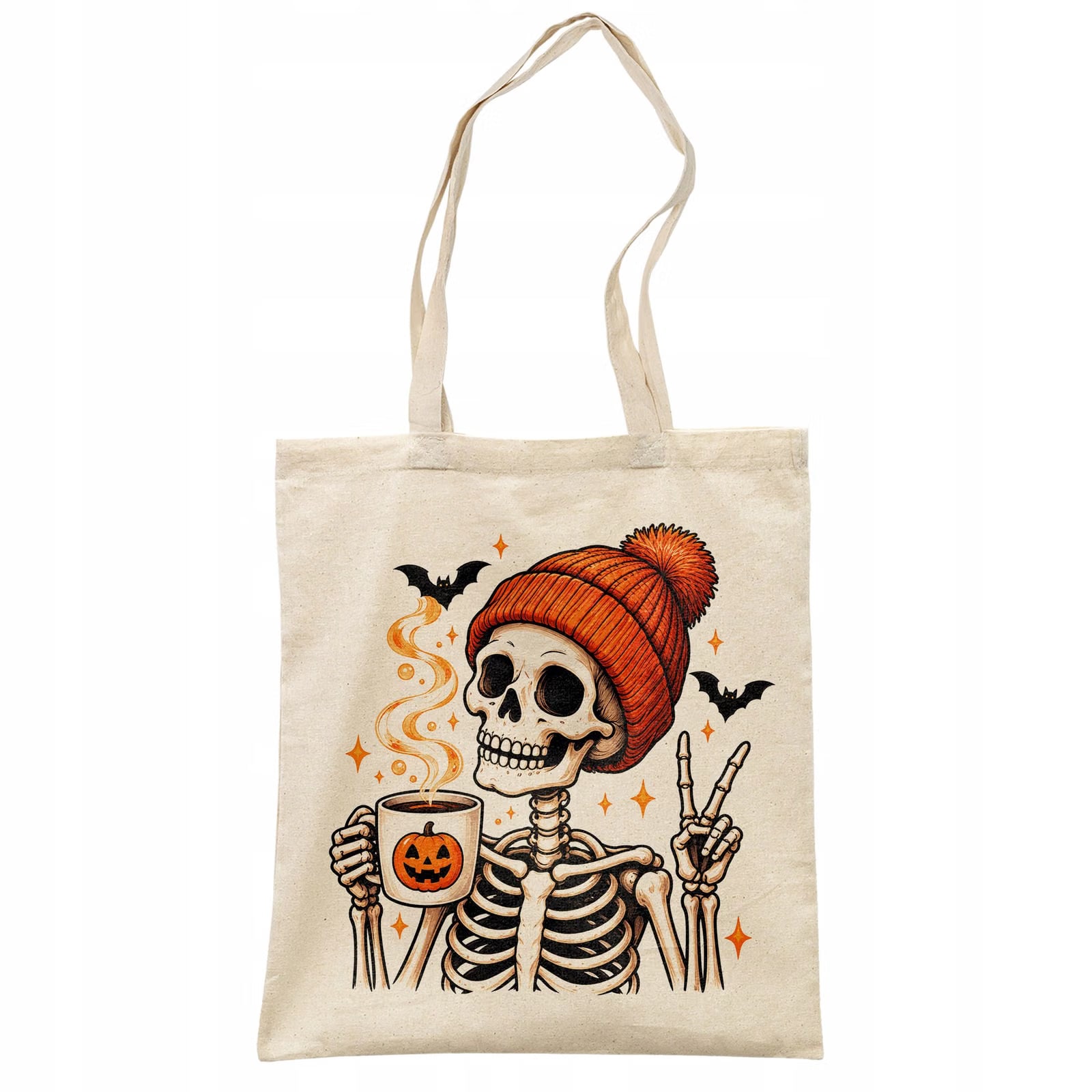 Torba shopper bawełniana halloween na zakupy z nadrukiem prezent