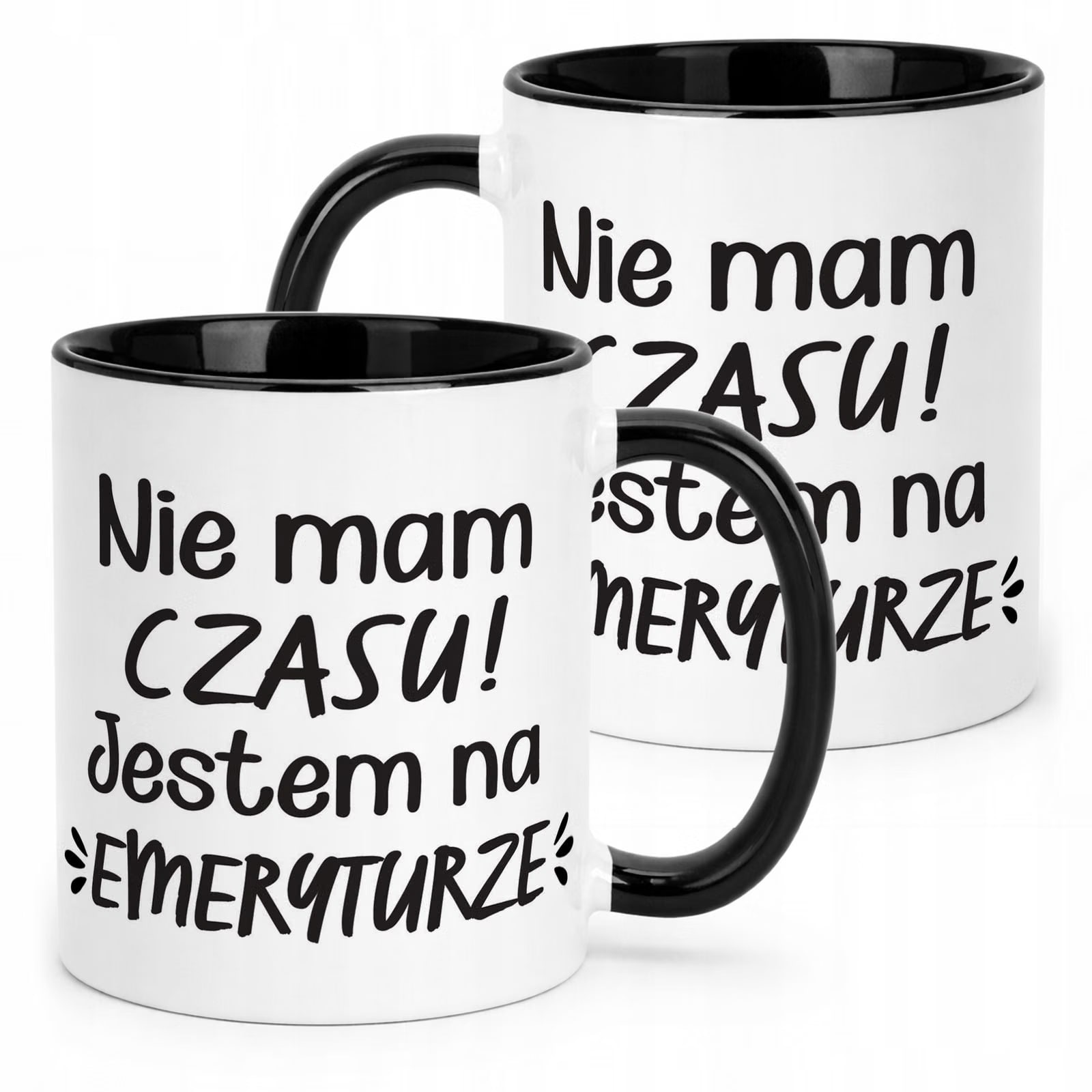 Kubek Czarny z okazji Emerytury Dla Emeryta Emerytki Prezent Upominek