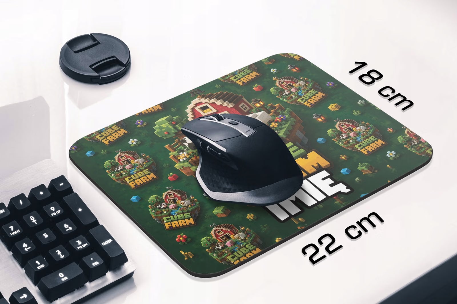Zestaw personalizowany Kubek Różowy Podkładka pod mysz gra Cube Farm