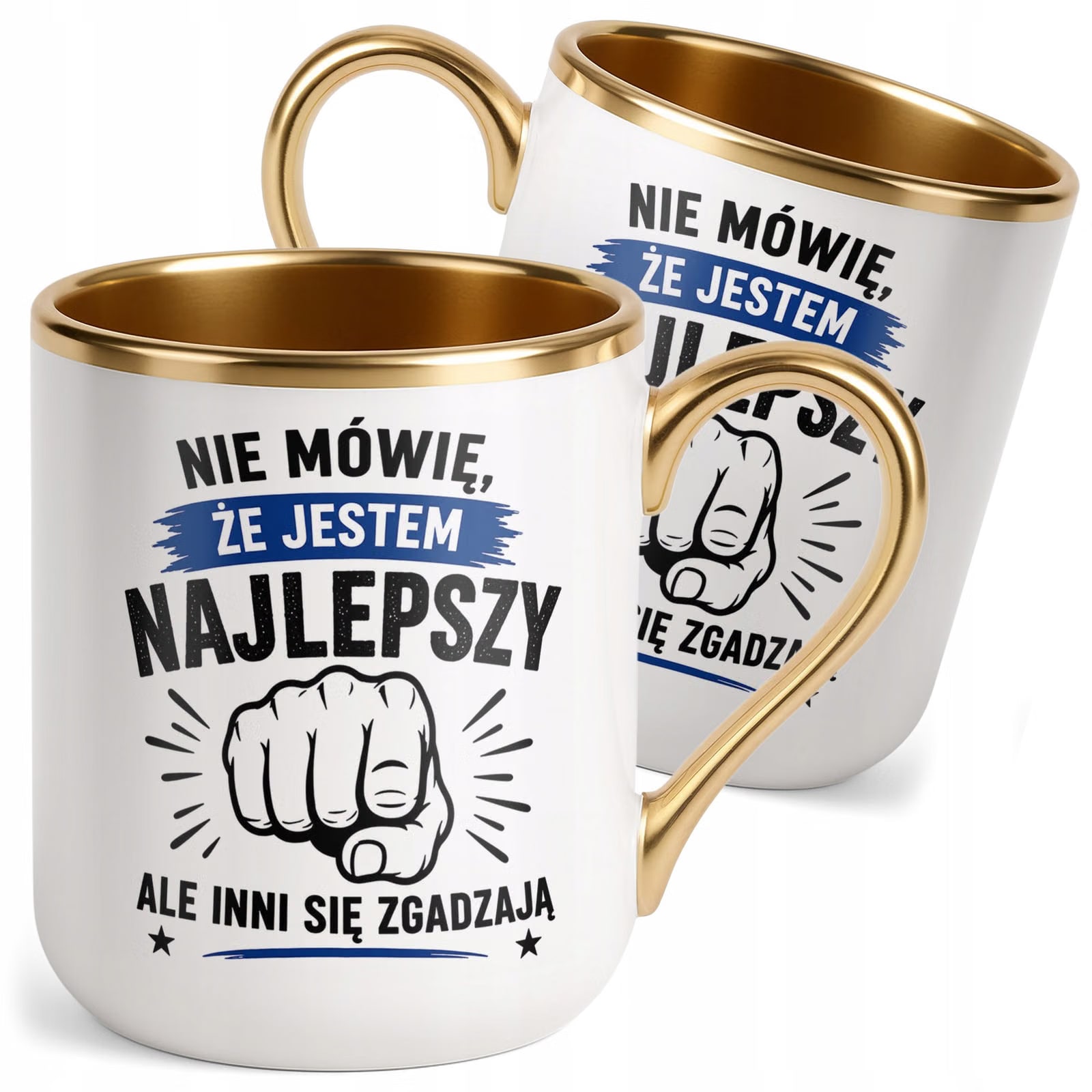Kubek z nadrukiem Premium Złoty Dzień Chłopaka Mężczyzny Prezent
