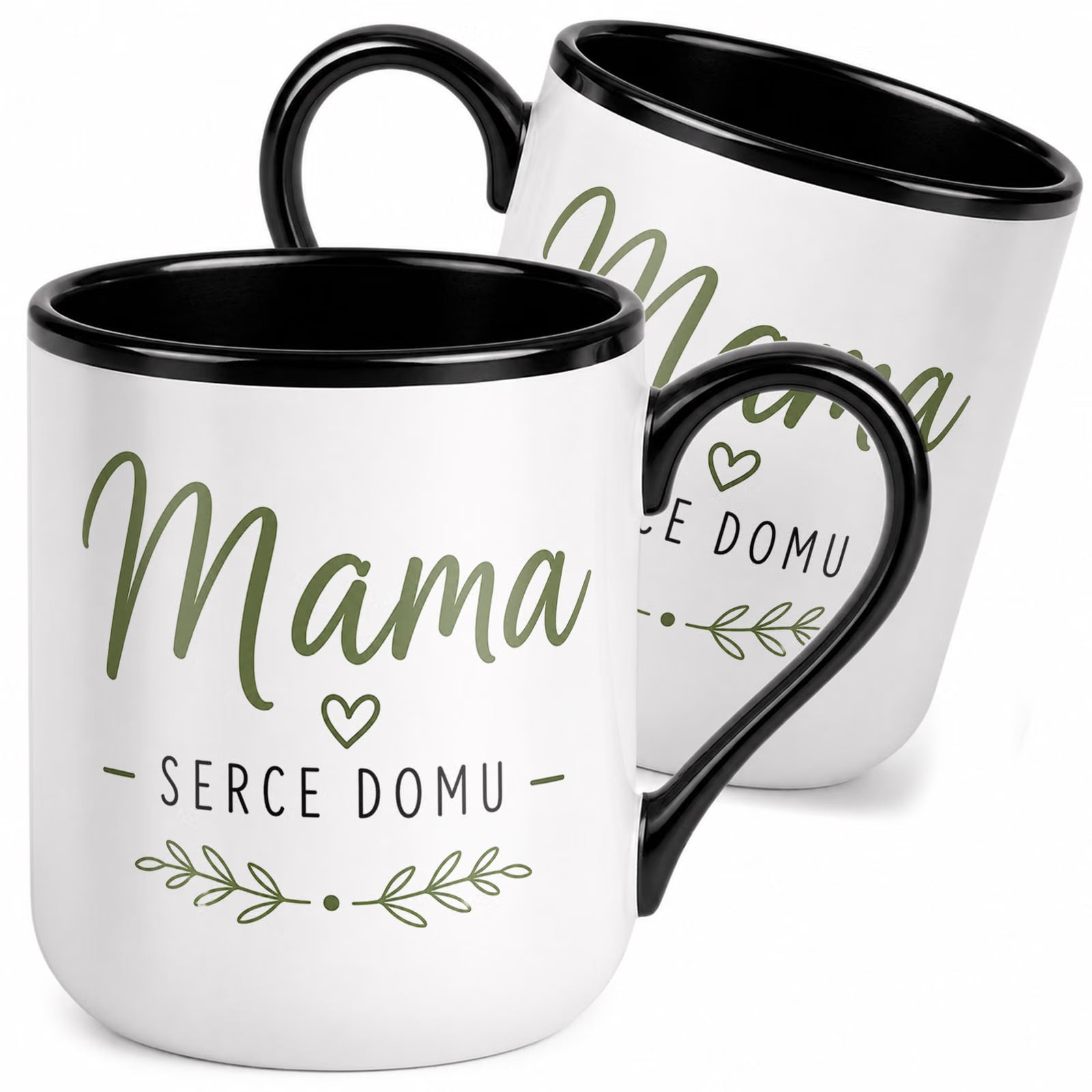 Kubek z nadrukiem Premium Czarny Dla Mamy Dzień Matki Upominek Prezent