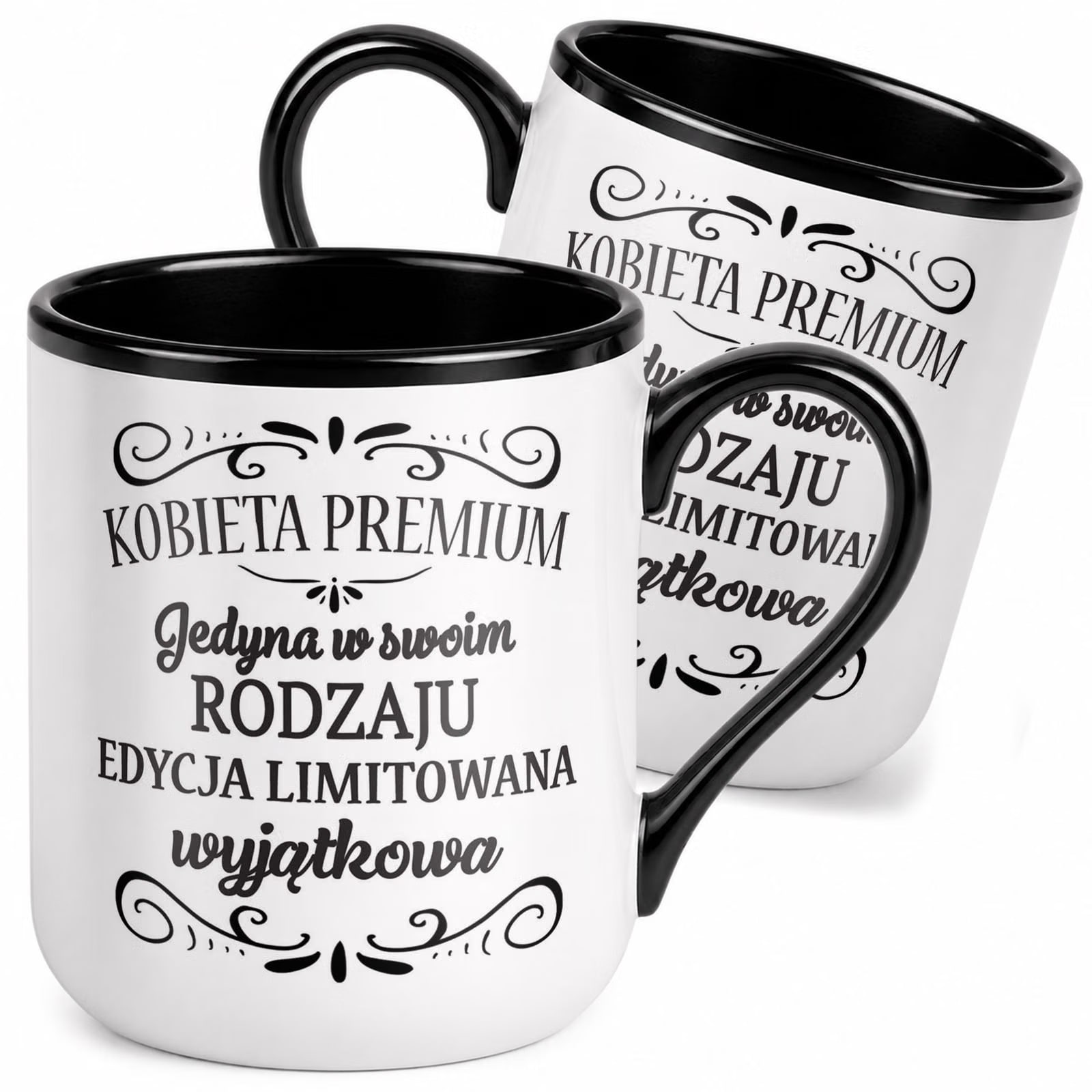 Kubek z nadrukiem Premium Czarny Dzień Kobiet Dla Kobiety Upominek Prezent