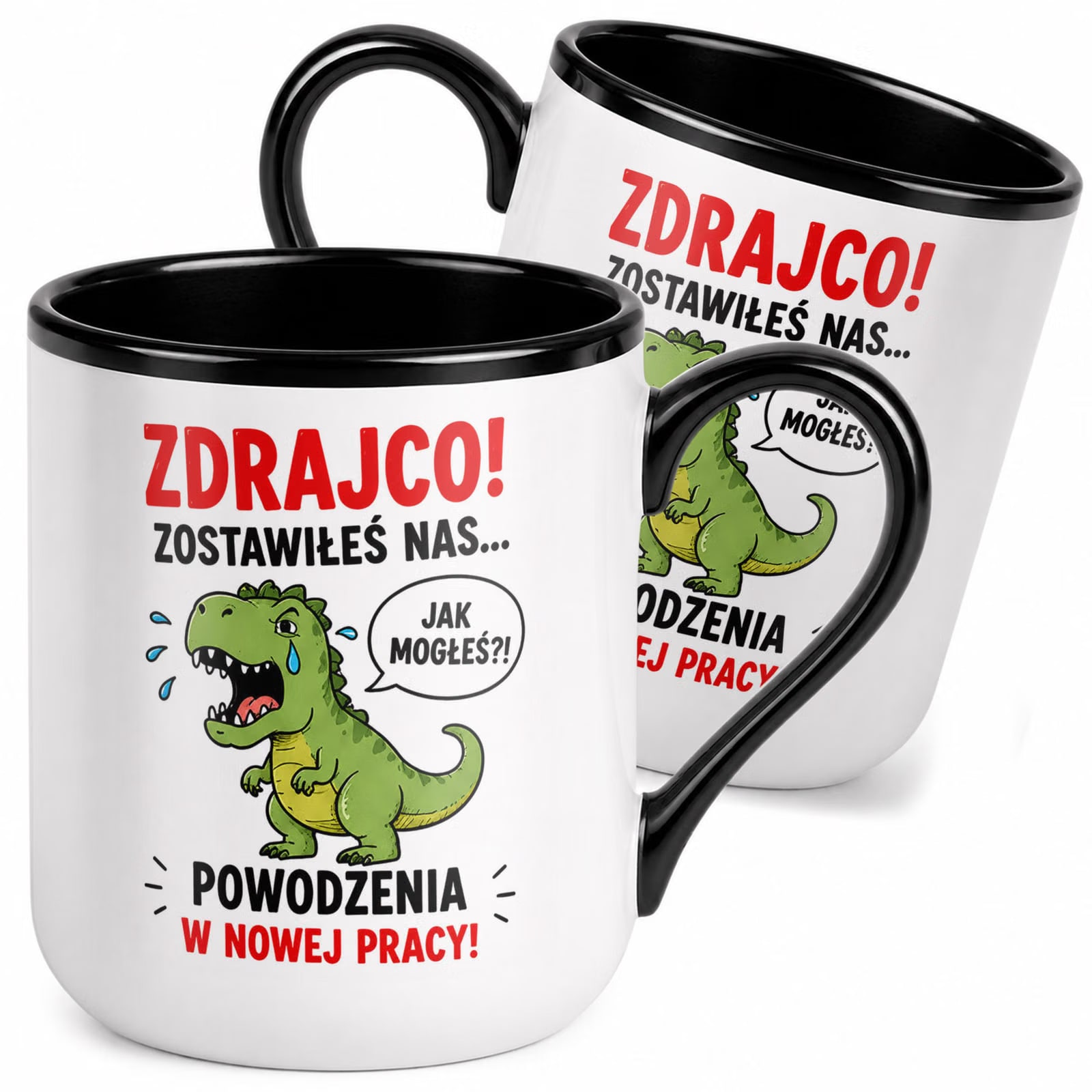 Kubek z nadrukiem Premium Czarny Pożegnanie Odejście z Pracy Prezent
