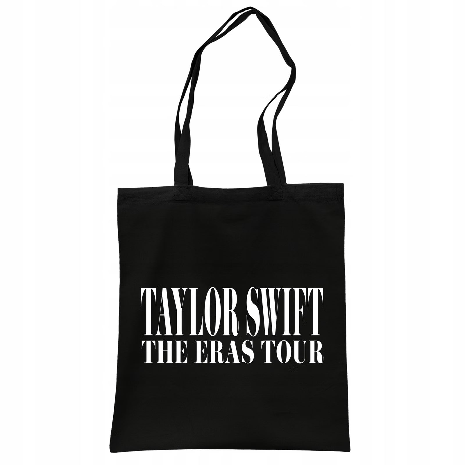 Torba bawełniana czarna na zakupy Taylor Swift The Eras Tour Dla Fanów