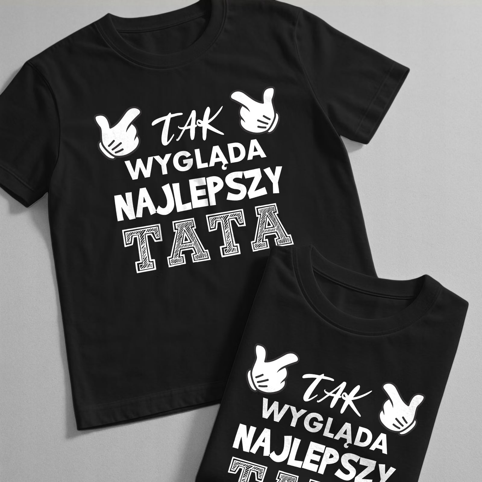 Koszulka czarna męska Dzień Ojca Dla Taty Prezent