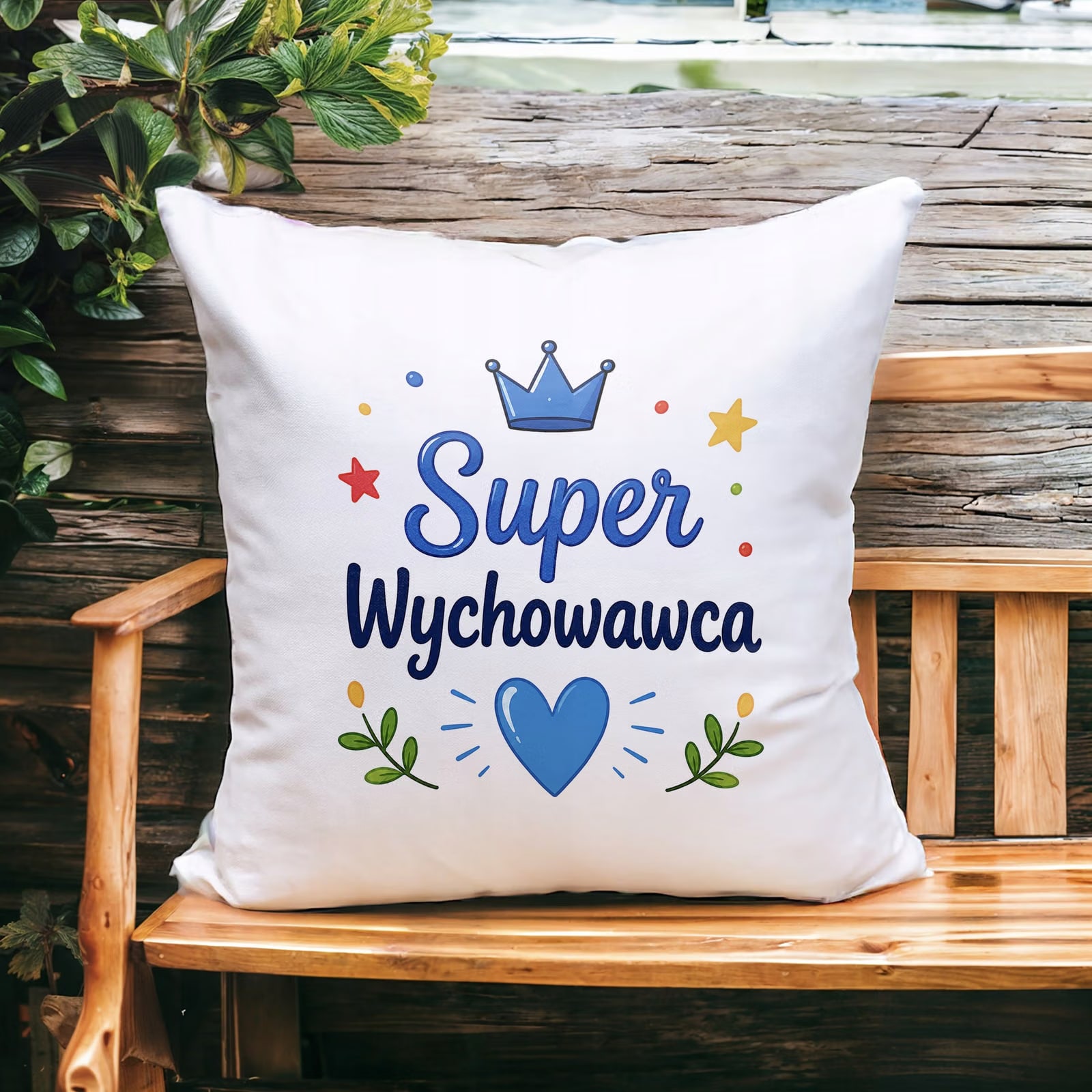 Poduszka Jasiek 38x38cm z Nadrukiem Dzień Nauczyciela Prezent Upominek