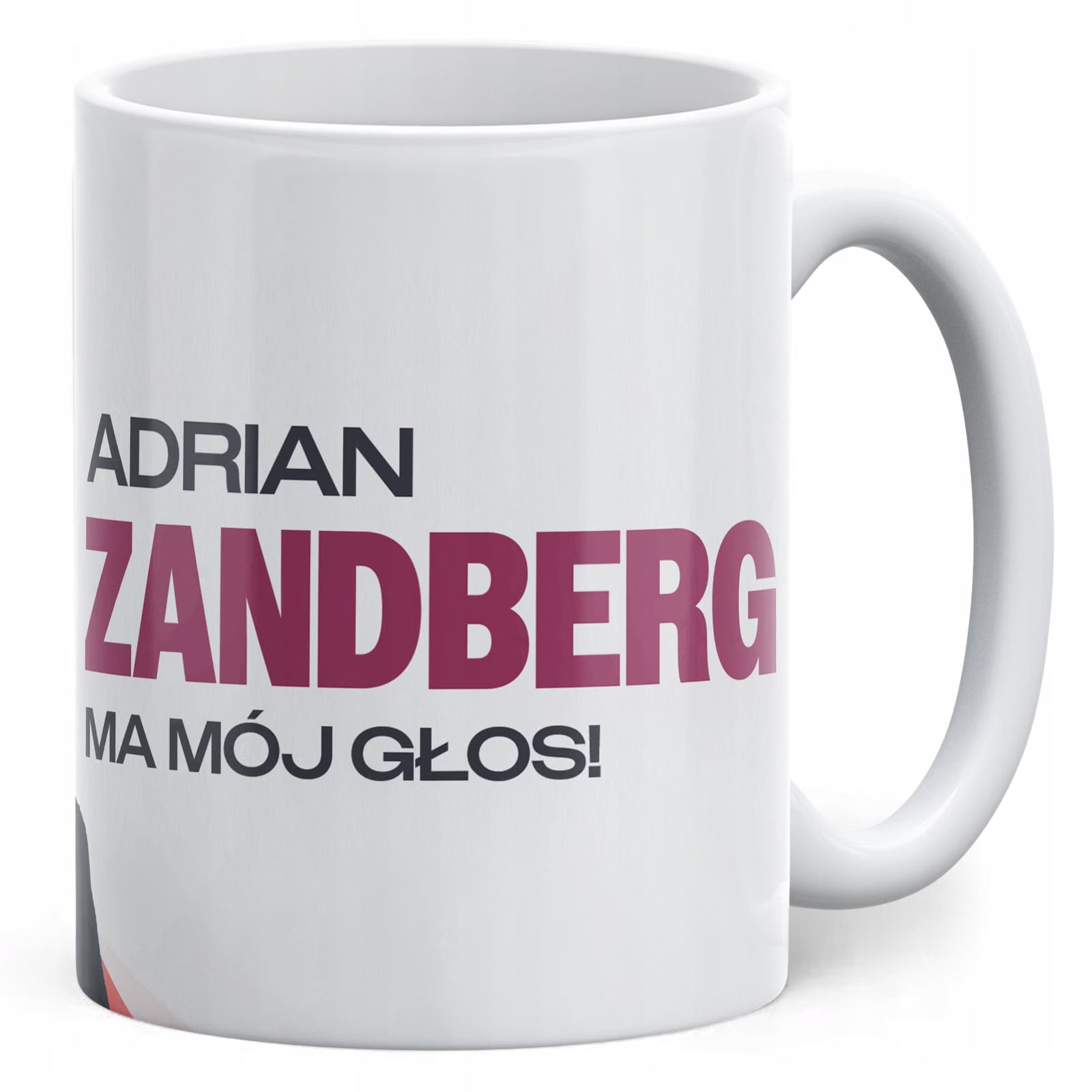Kubek ceramiczny Adrian Zandberg Ma Mój Głos #Zandberg2025 Razem