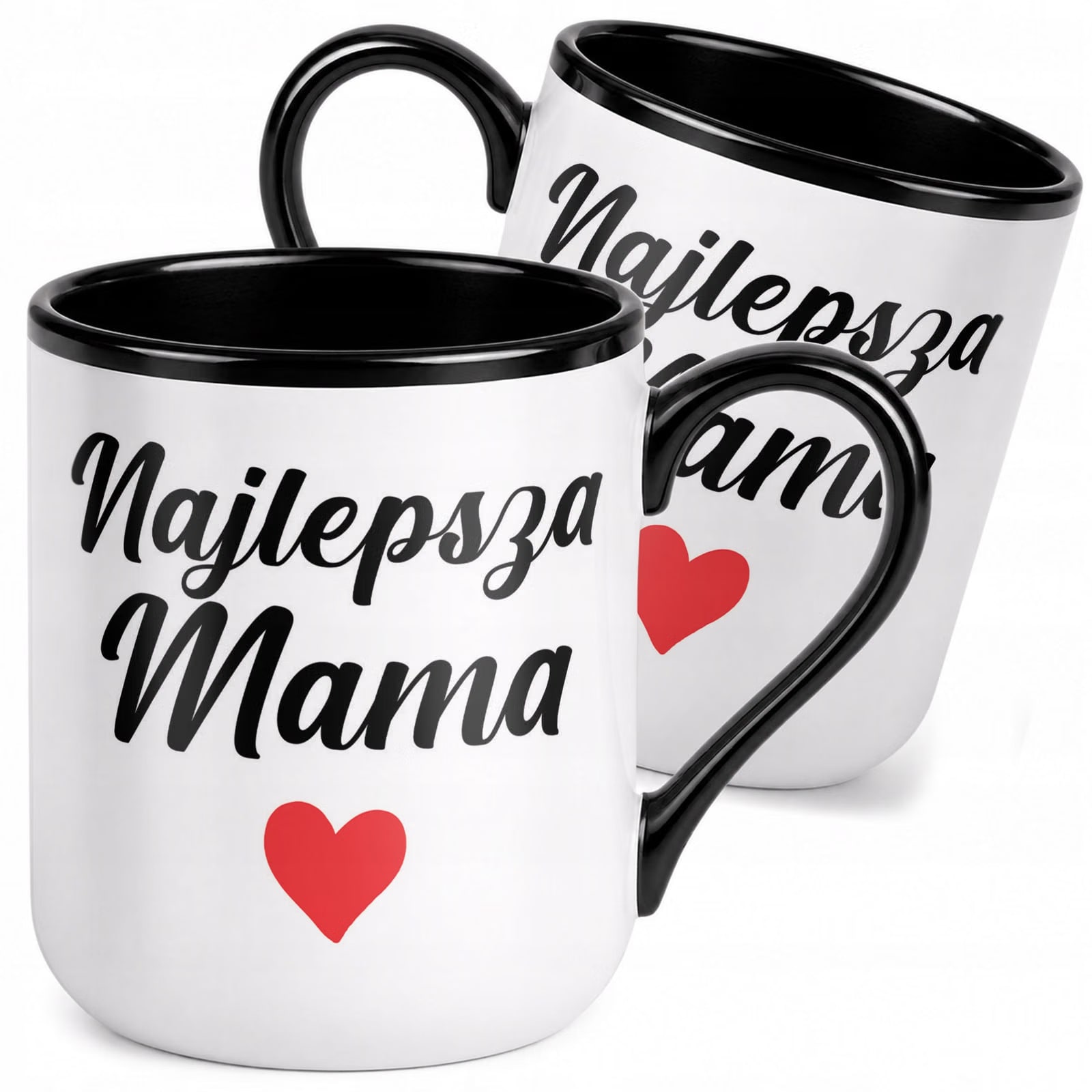 Kubek z nadrukiem Premium Czarny Dla Mamy Dzień Matki Upominek Prezent