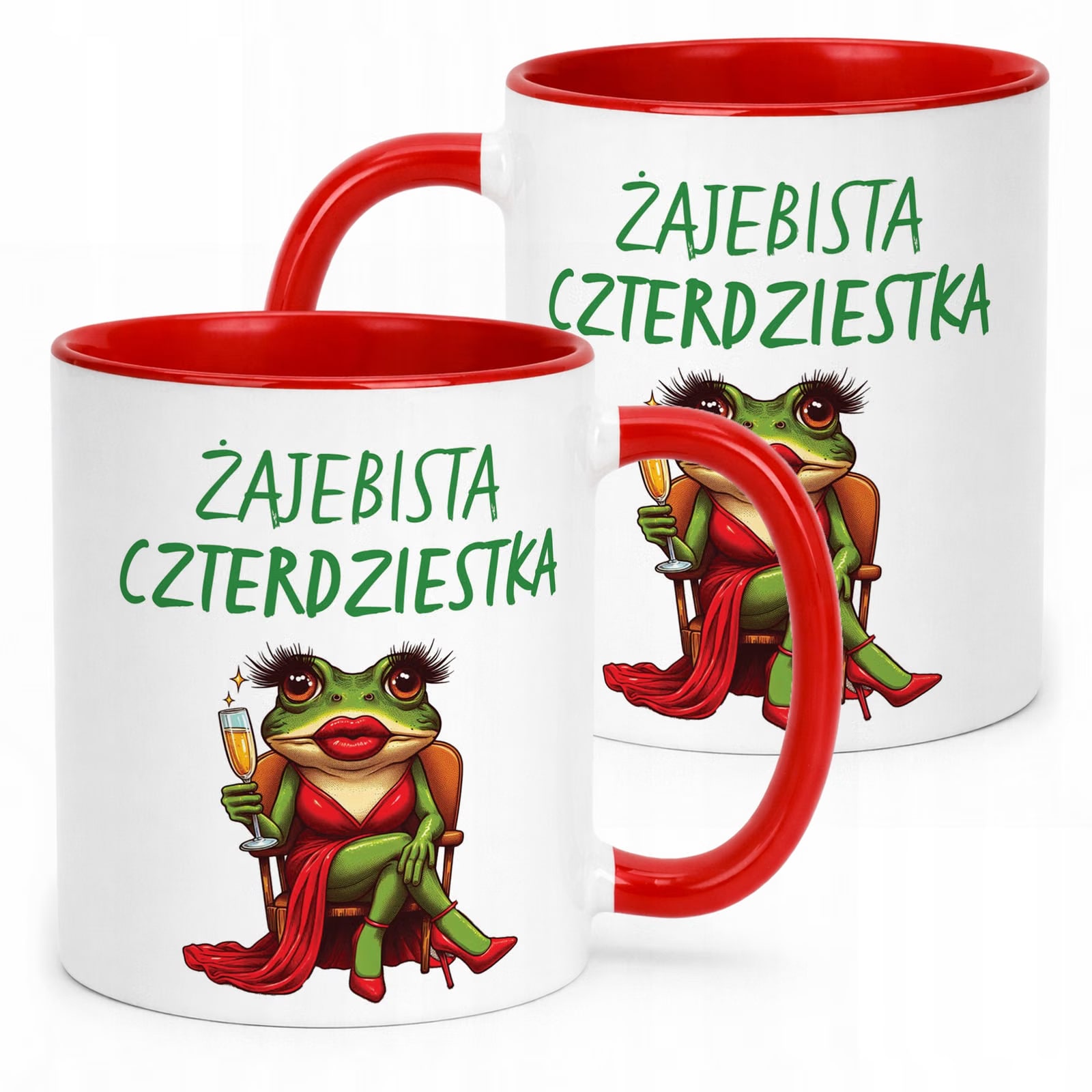 Kubek Czerwony Żajebista 40 Dla Kobiety Na Urodziny Prezent