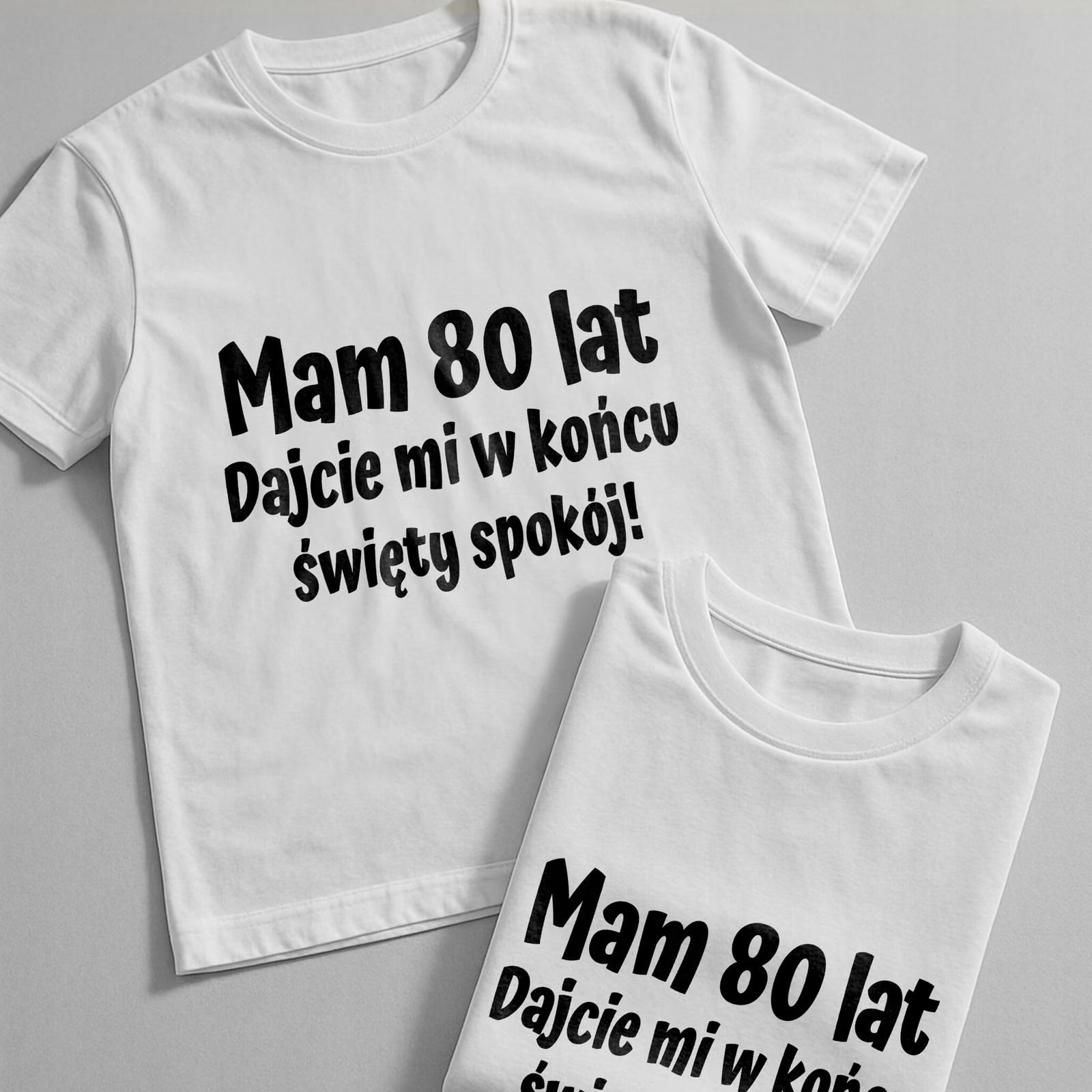 Koszulka biała męska Mam 80 Urodziny Prezent Upominek