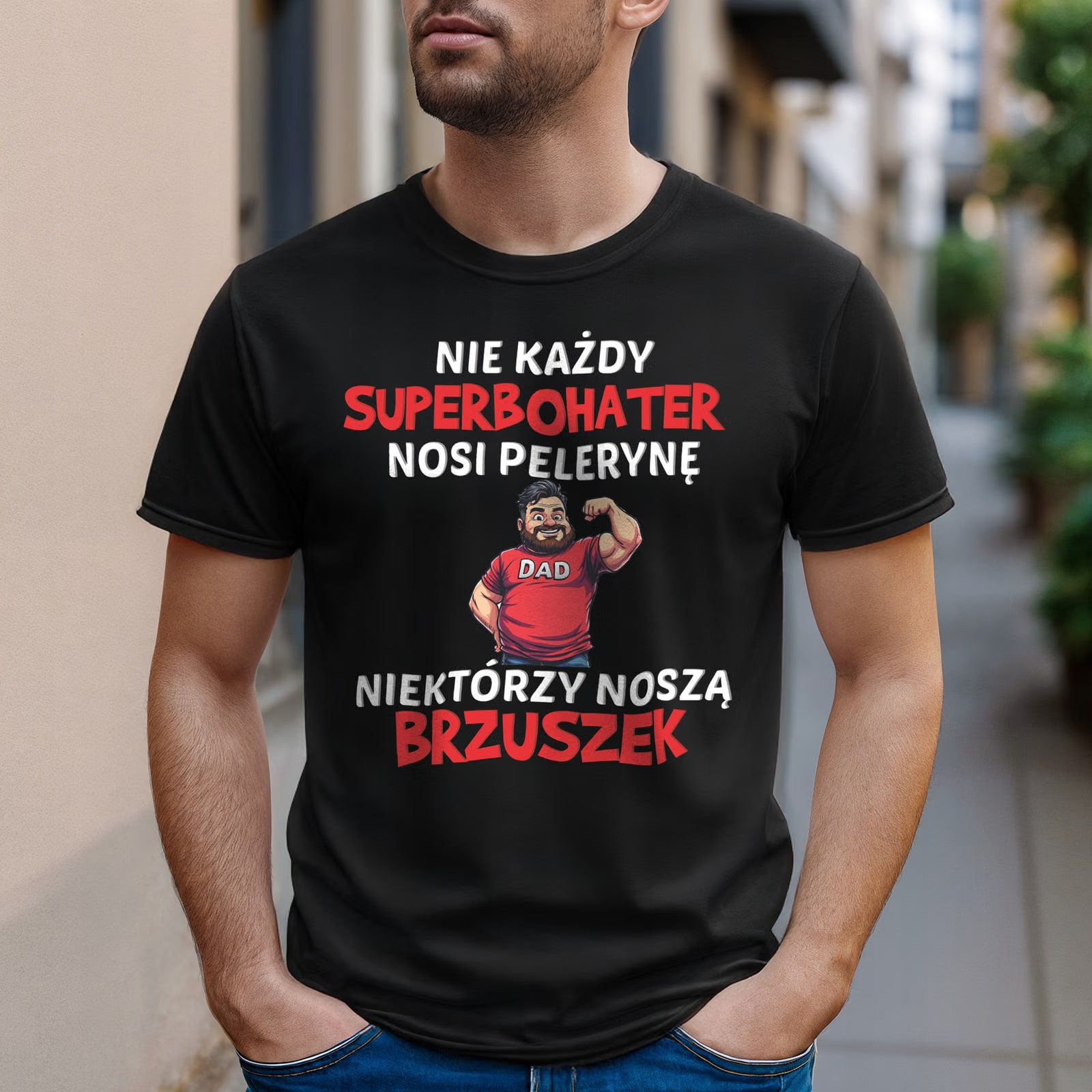Koszulka czarna męska Dzień Ojca Dla Taty Prezent r. 3XL