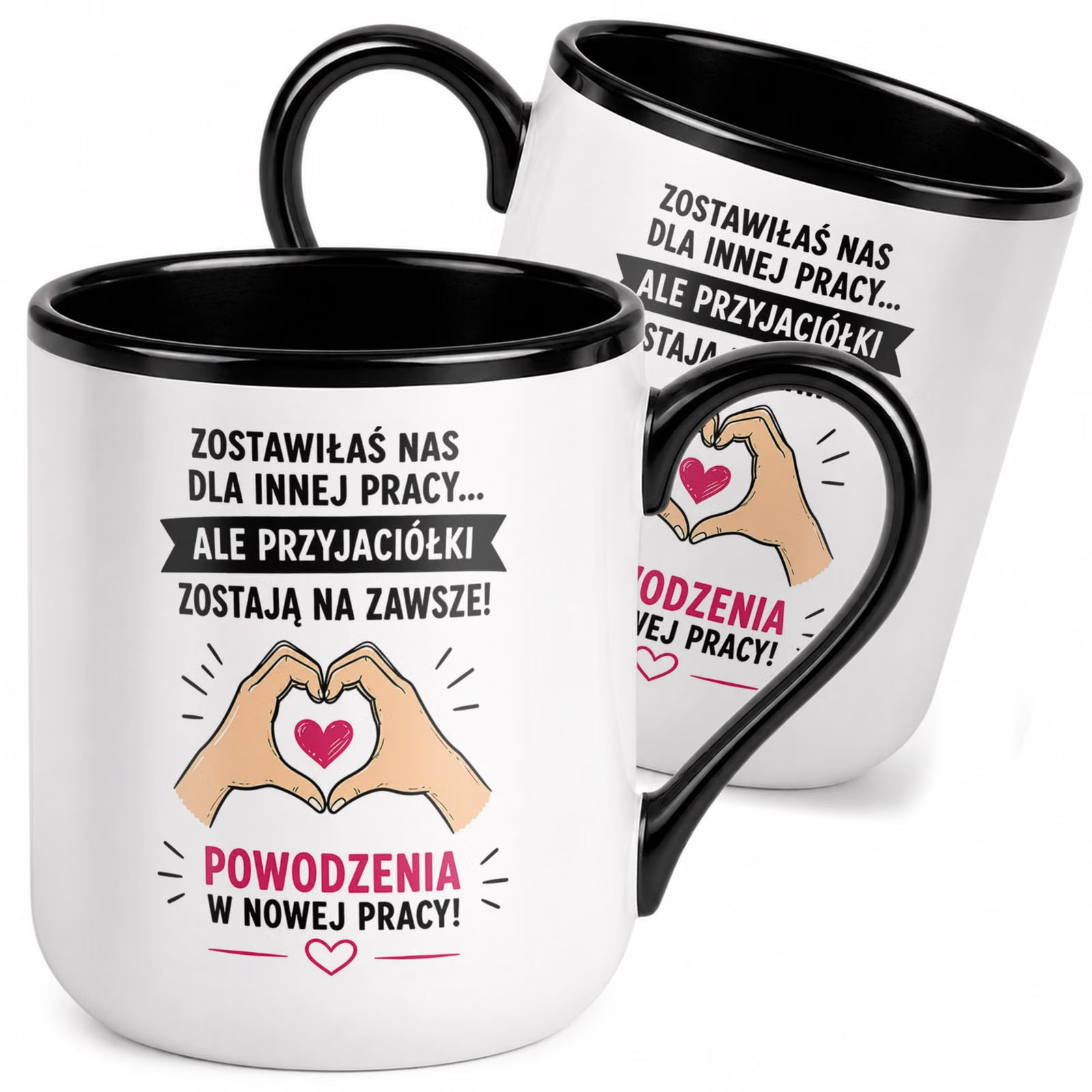 Kubek z nadrukiem Premium Czarny Pożegnanie Odejście z Pracy Prezent