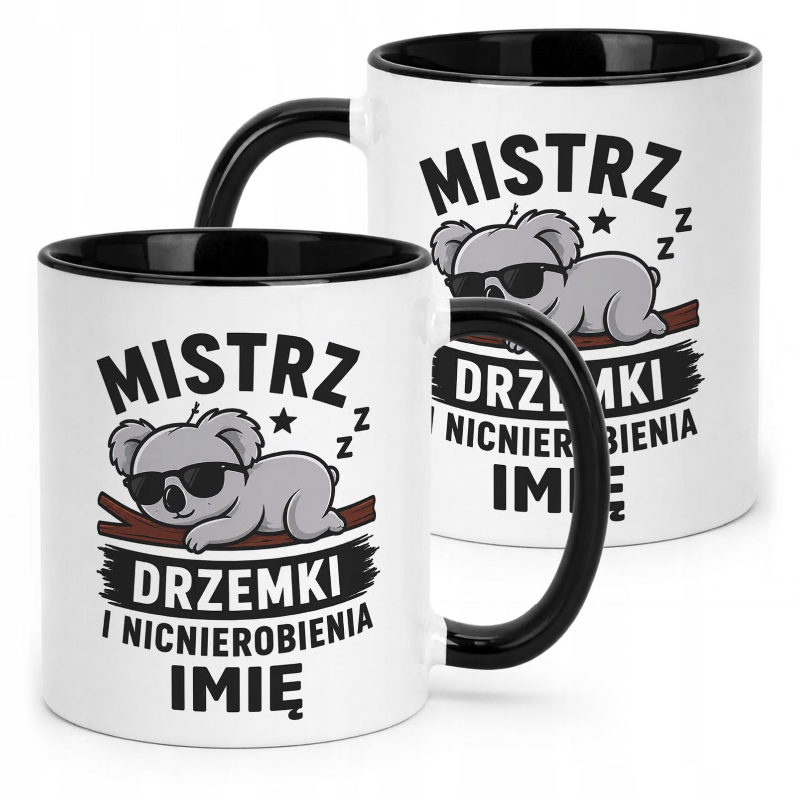 Czarny Kubek personalizowany z nadrukiem Dzień Chłopaka Mężczyzny Prezent