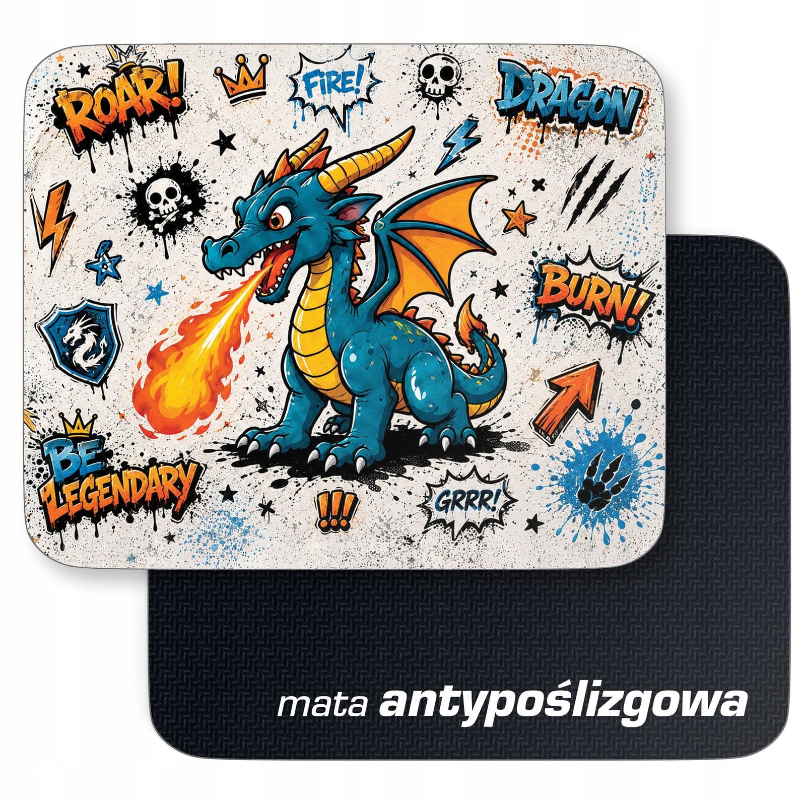 Podkładka pod mysz z nadrukiem Smok dla graczy