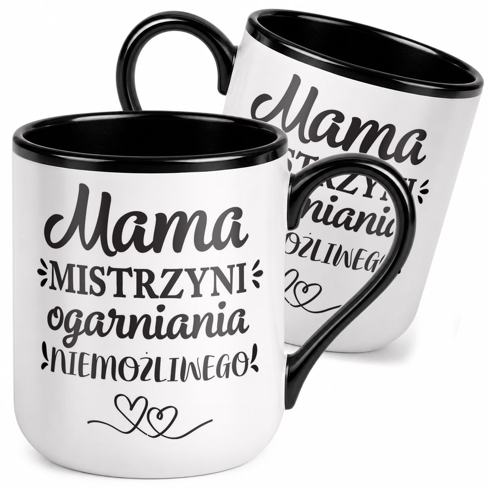 Kubek z nadrukiem Premium Czarny Dla Mamy Dzień Matki Upominek Prezent