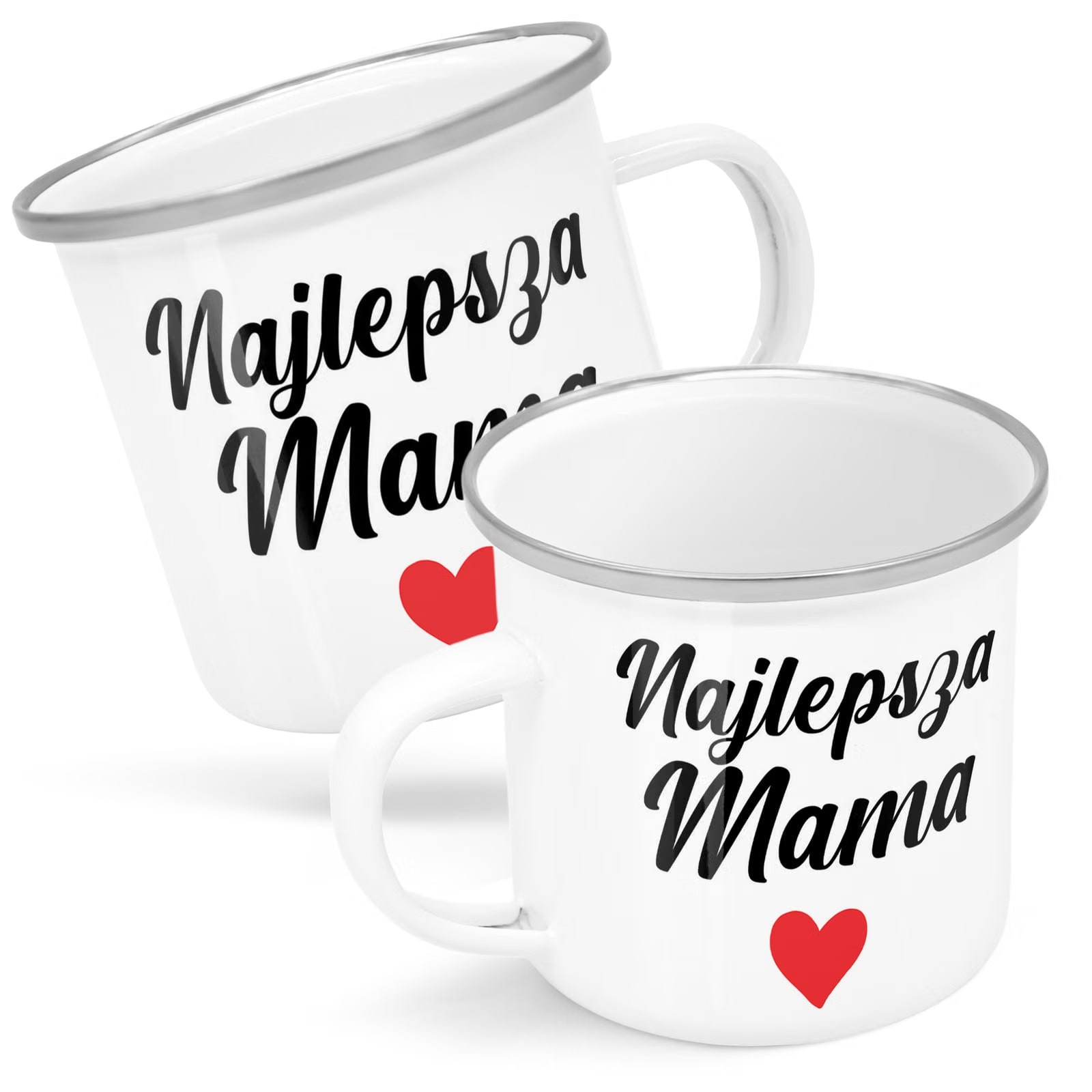 Emaliowany Kubek Garnuszek Dzień Matki Dla Mamy Prezent Najlepsza Mama