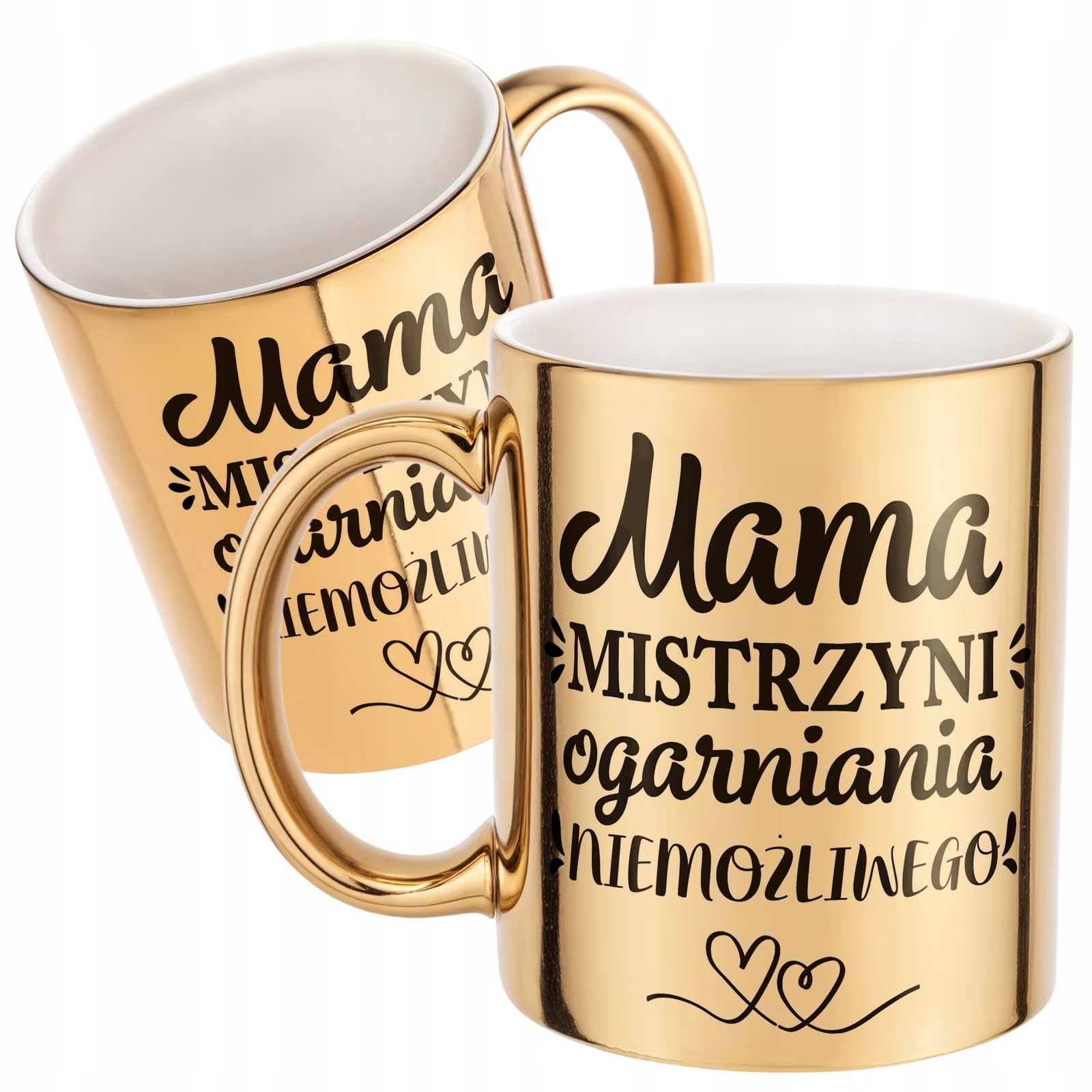 Złoty Kubek ceramiczny Dzień Matki Dla Mamy Mama Mistrzyni Ogarniania