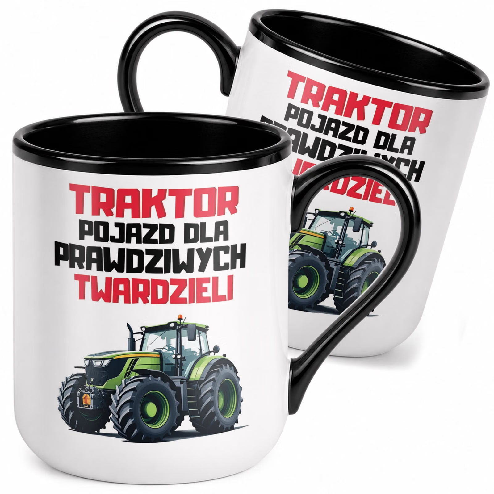 Kubek z nadrukiem Premium Czarny Dla Rolnika Gospodarza Upominek Prezent