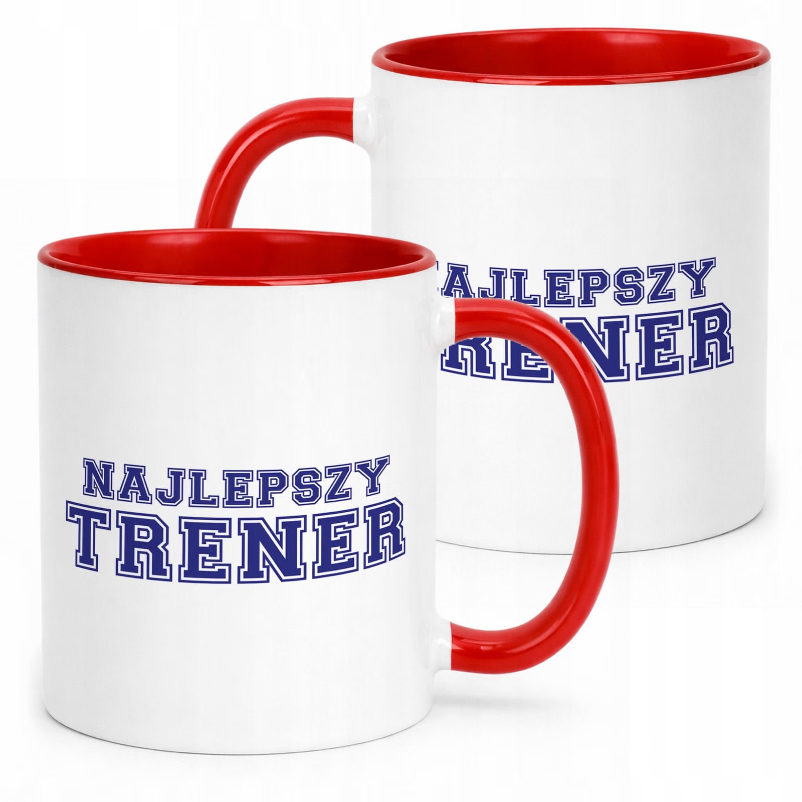 Kubek Czerwony Najlepszy Trener Sport Prezent Upominek