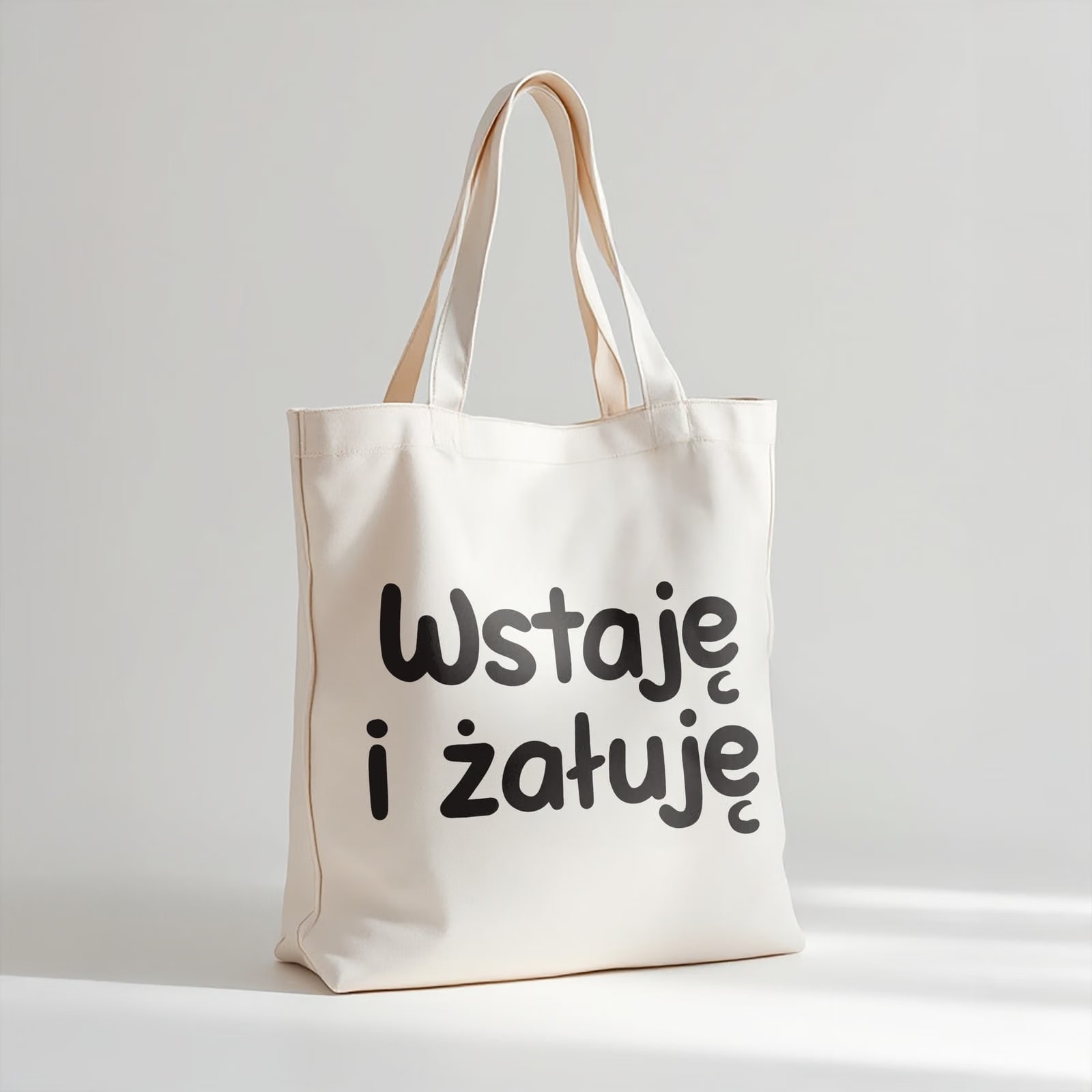 Torba bawełniana premium Wstaje i Żałuję Zabawny Prezent