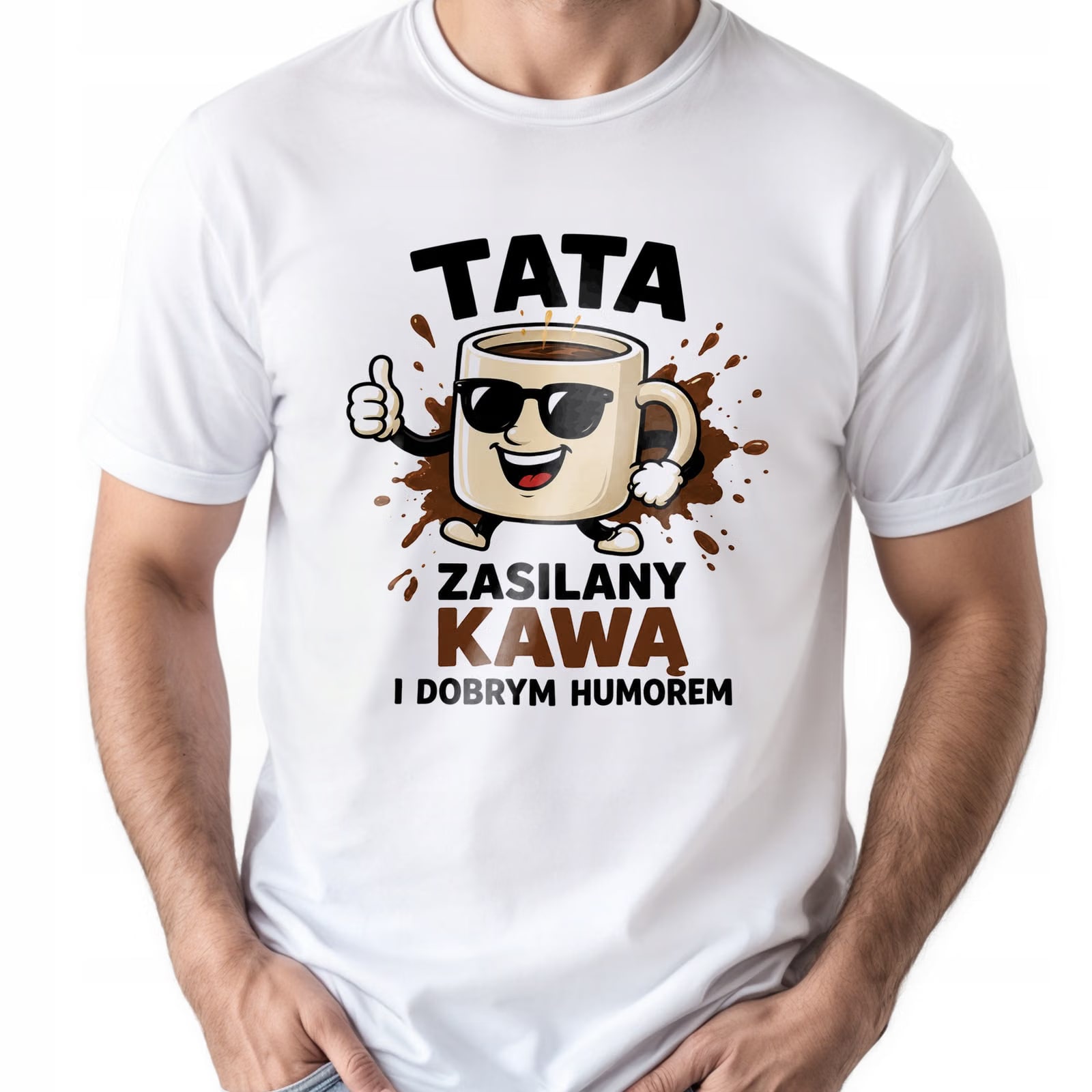 Koszulka biała męska Dzień Ojca prezent dla taty upominek dla taty r. S