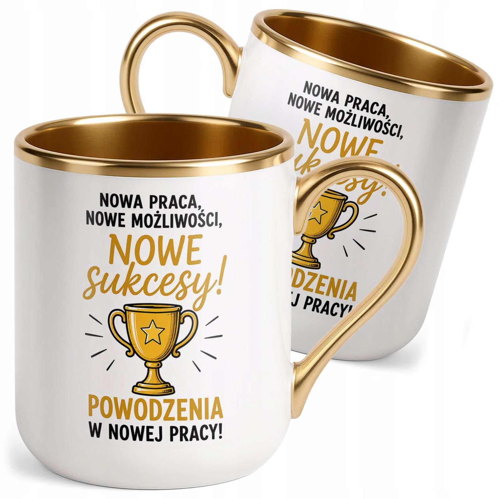 Kubek z nadrukiem Premium Złoty Pożegnanie Odejście z Pracy