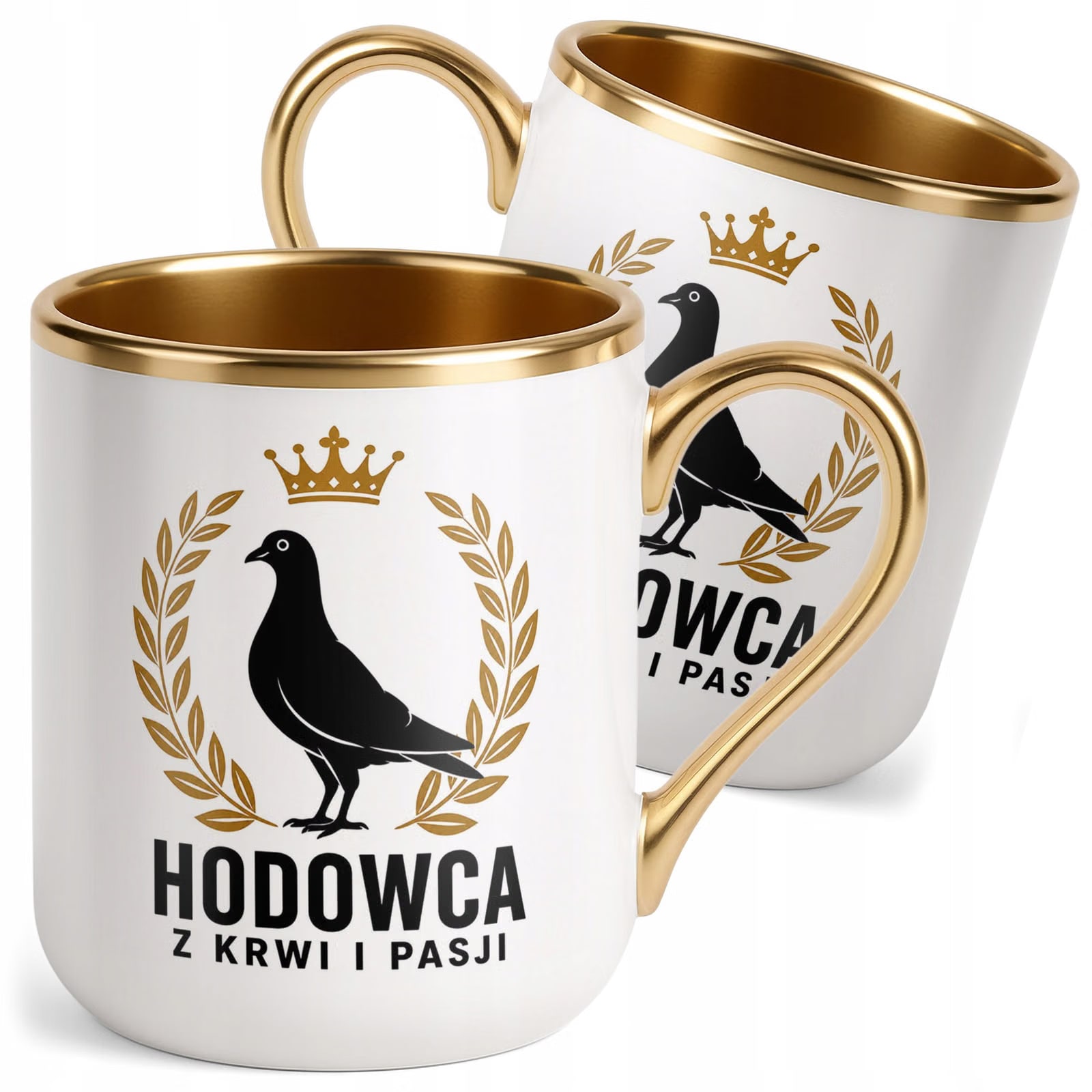 Kubek z nadrukiem Premium Złoty Dla Gołębiarza Hodowcy Gołębi Prezent