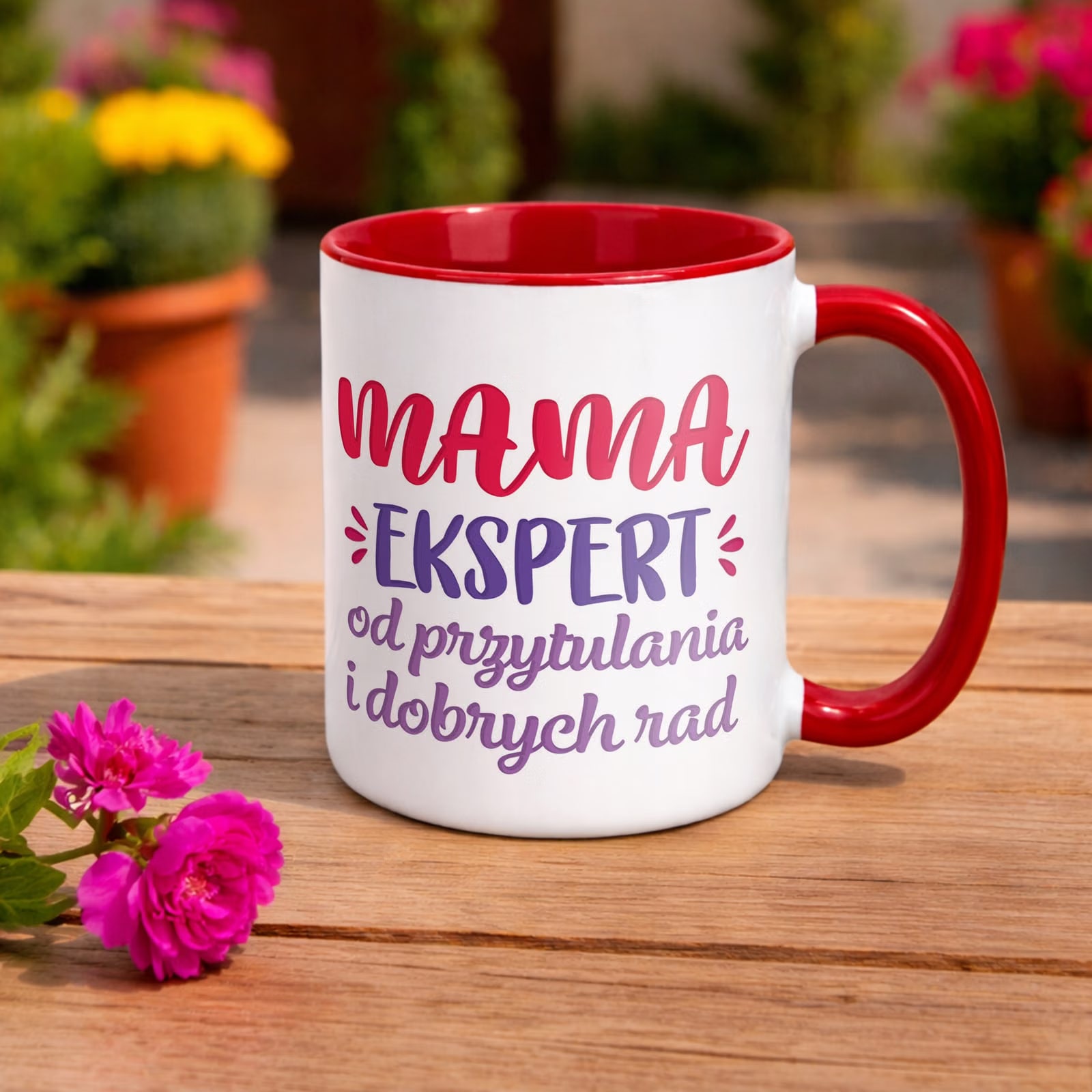 Kubek Czerwony Dzień Matki Dla Mamy Prezent Upominek Mama Ekspert