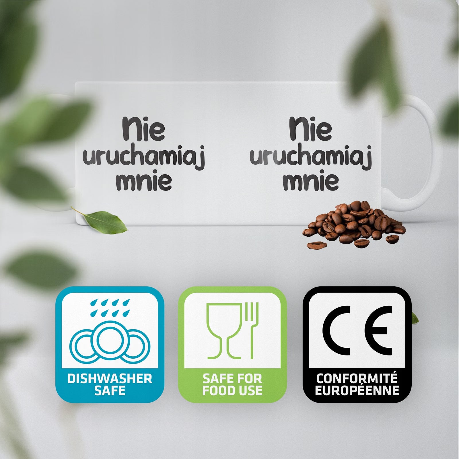 Kubek ceramiczny Nie Uruchamiaj Mnie Śmieszny Zabawny Prezent