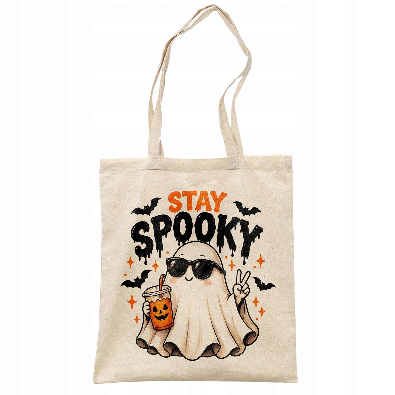 Torba shopper bawełniana halloween na zakupy z nadrukiem prezent