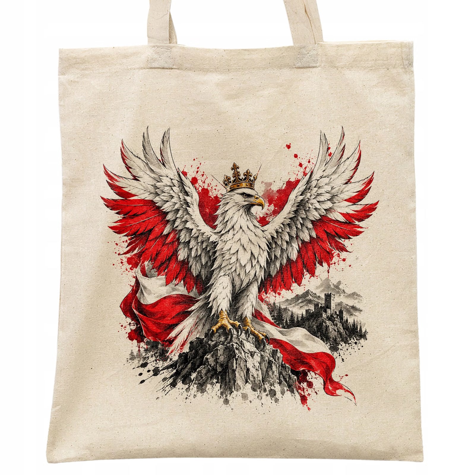 Torba shopper ecru patriotyczna święto niepodległości z nadrukiem